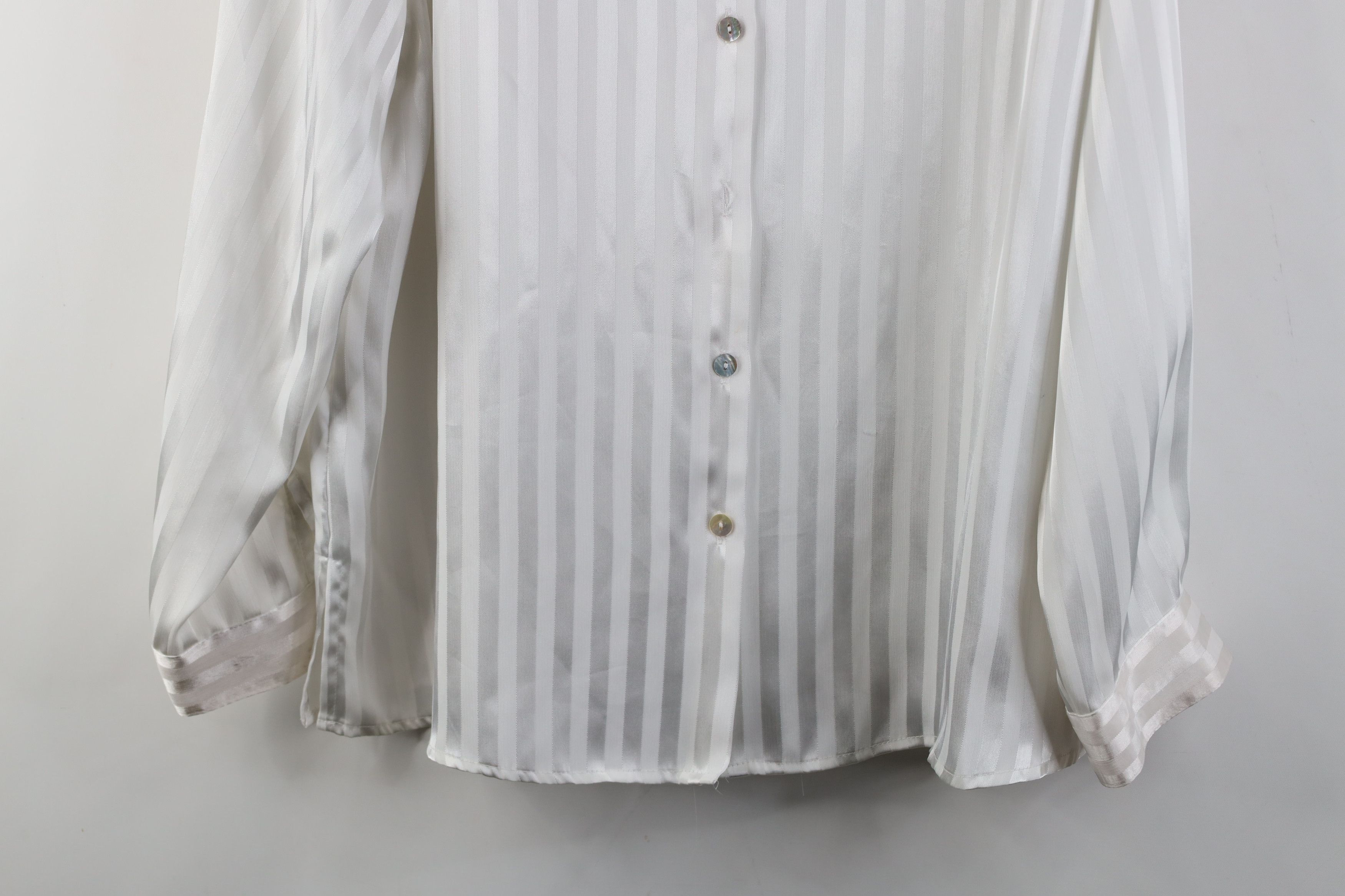 Vintage Vintage 90s Streetwear Striped Looped Collar Button Shirt Size XXL / US 16-18 / IT 52-54 - 3 Thumbnail
