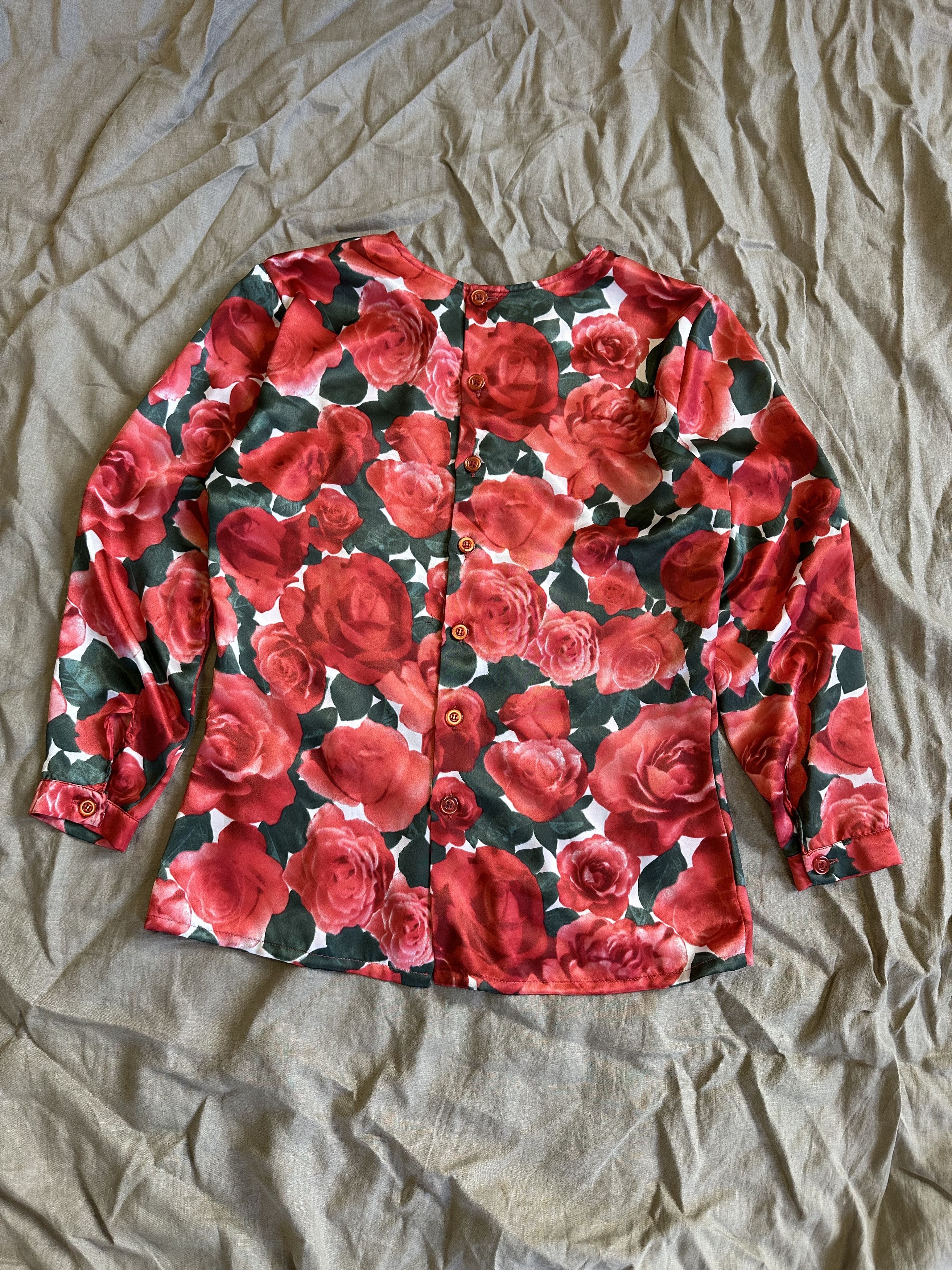 Yves Saint Laurent Yves Saint Laurent Variation Vintage Rose Top Blouse 7021AC Size S / US 4 / IT 40 - 4 Thumbnail