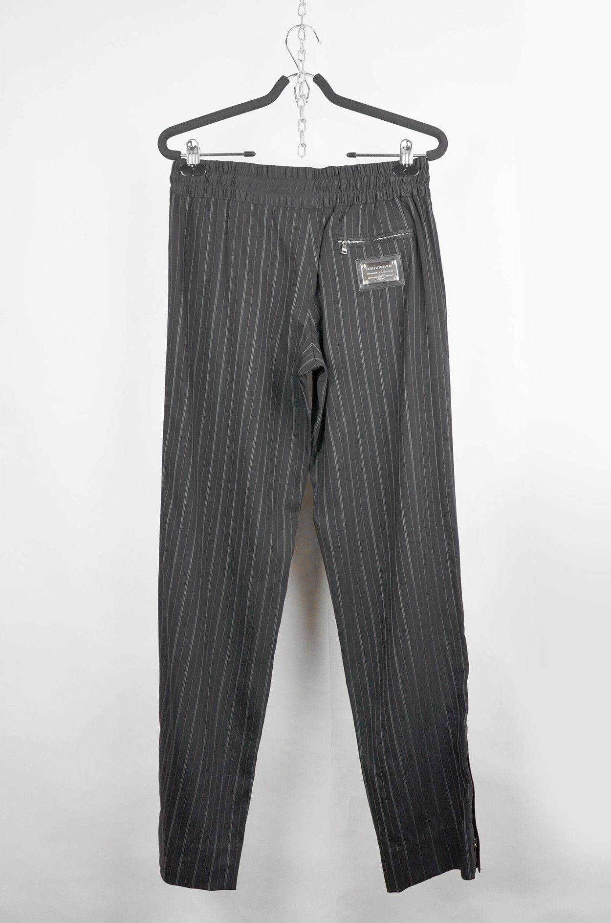 Dolce & Gabbana Dolce & Gabbana Pinstripe Wool Pants Black - Size 38 Size 26" / US 2 / IT 38 - 2 Thumbnail