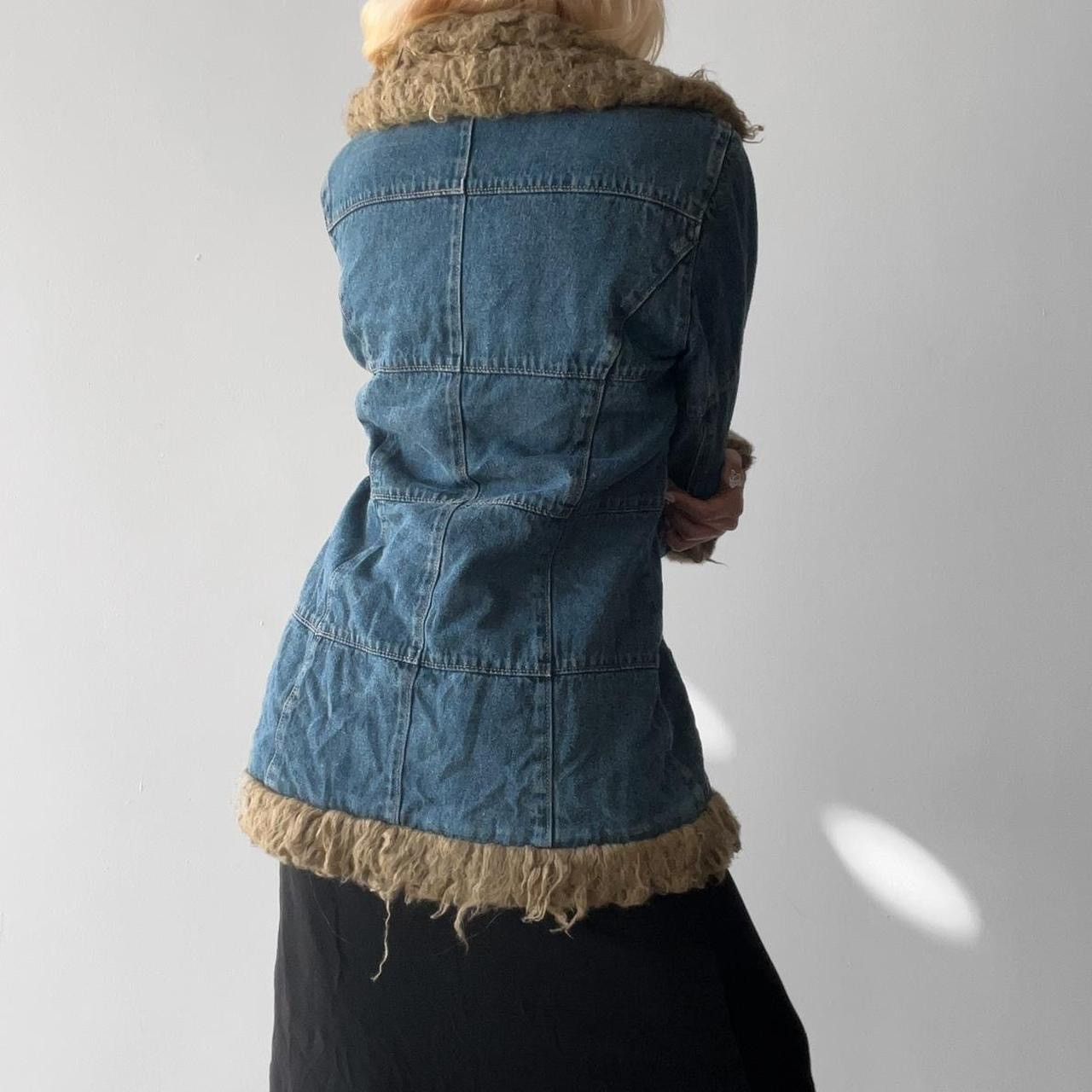 Esprit × Vintage DENIM&FUR_JACKET Size S / US 4 / IT 40 - 4 Thumbnail