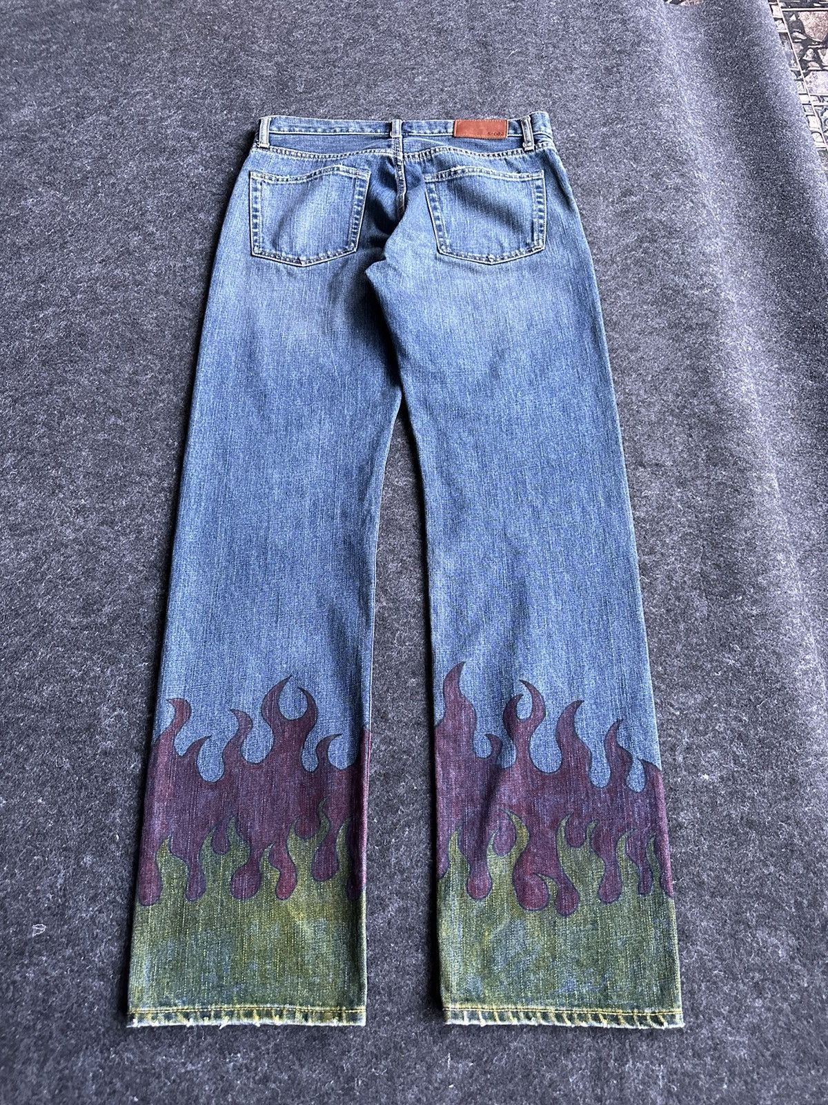 Jun Takahashi Uniqlo U S002 Fire Flame Paint Washed Design 32x33D389 Size US 32 / EU 48 - 3 Thumbnail