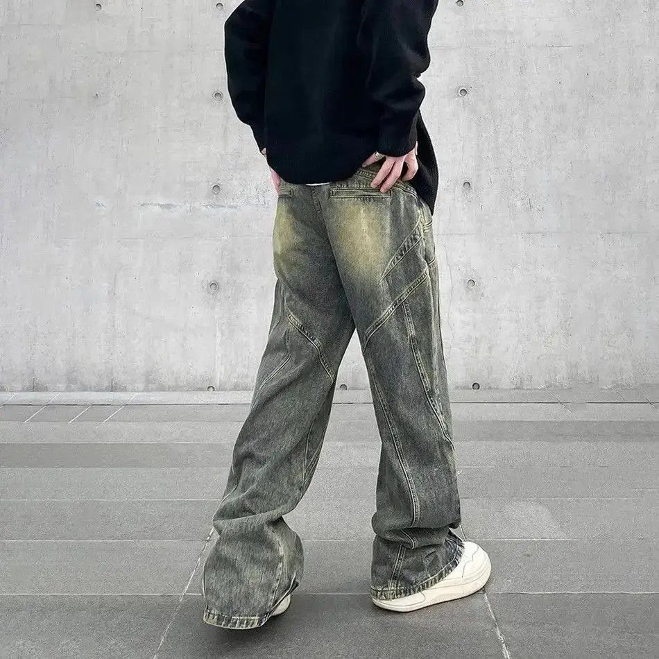 Japanese Brand Vintage Flared Jeans Men Wide Leg Baggy Size US 32 / EU 48 - 3 Thumbnail