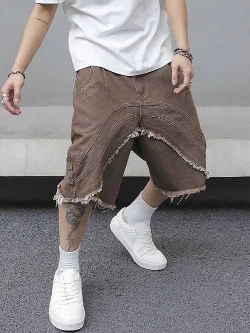Jean Kurusu x Asahi Ripped Retro Distressed Denim Jeans shorts Size US 32 / EU 48 - 6 Thumbnail
