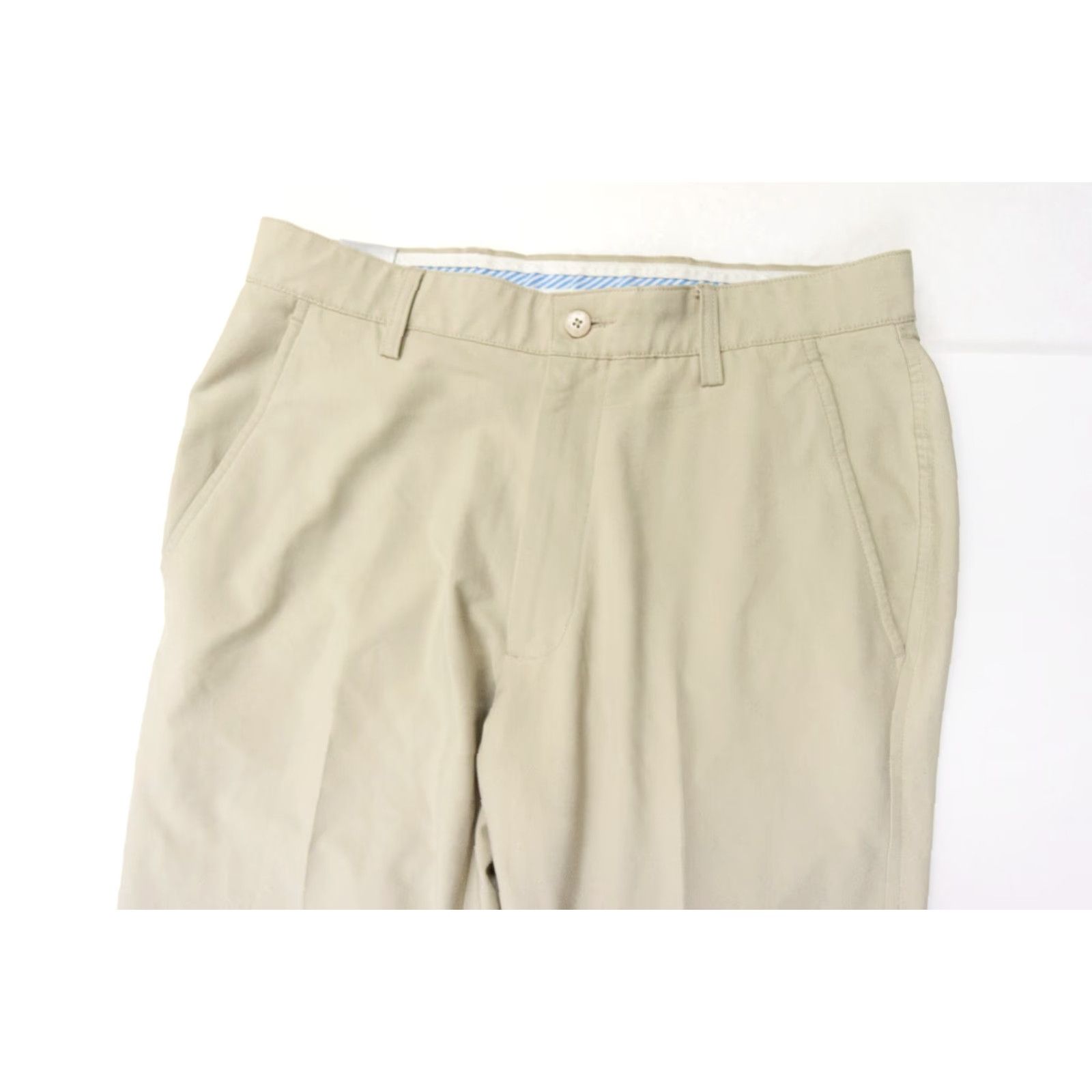 Footjoy FootJoy Mens Pants Chino Golf Stretch Flat Front 30x29 Beige Beige Logo Regular Inseam 29 Pockets Outdoor Size US 30 / EU 46 - 2 Thumbnail