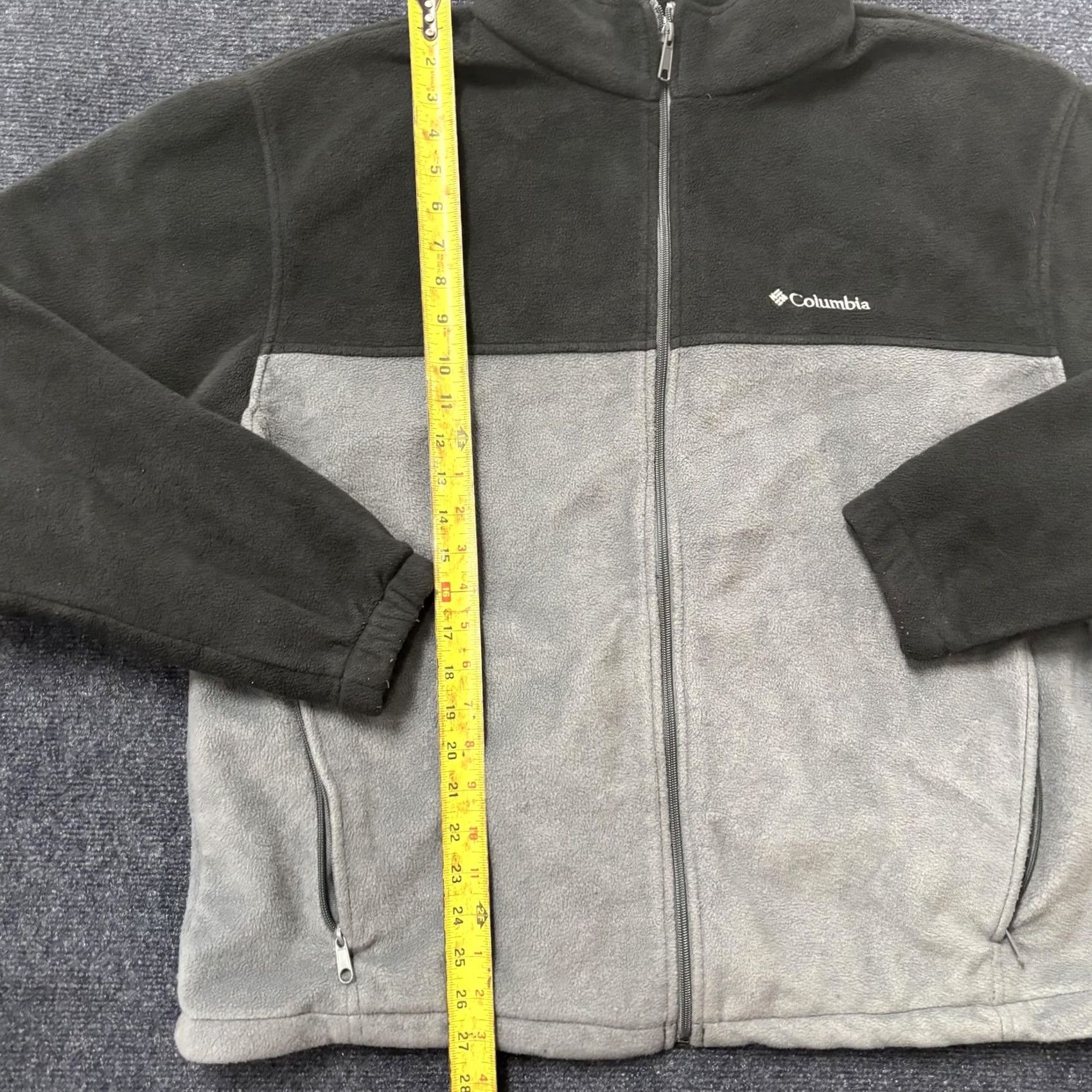 Vintage Columbia Jacket Mens 2XL Gray Black Fleece Full Zip Stand Collar Outdoor Casual Size US XXL / EU 58 / 5 - 3 Thumbnail