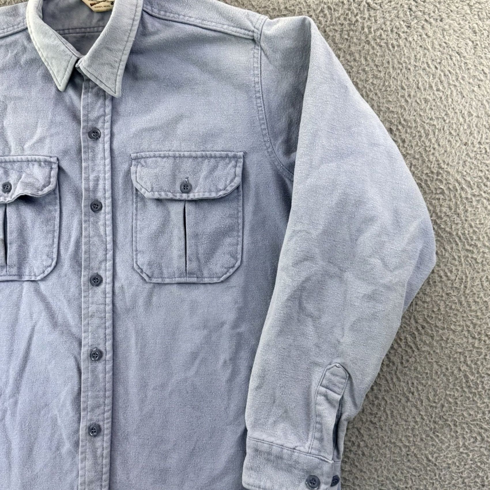 Vintage VINTAGE Woolrich Cabelas Shirt Men 2XL Blue 90s Button Up Chamois Hunting Outdoor USA Size US XXL / EU 58 / 5 - 5 Thumbnail