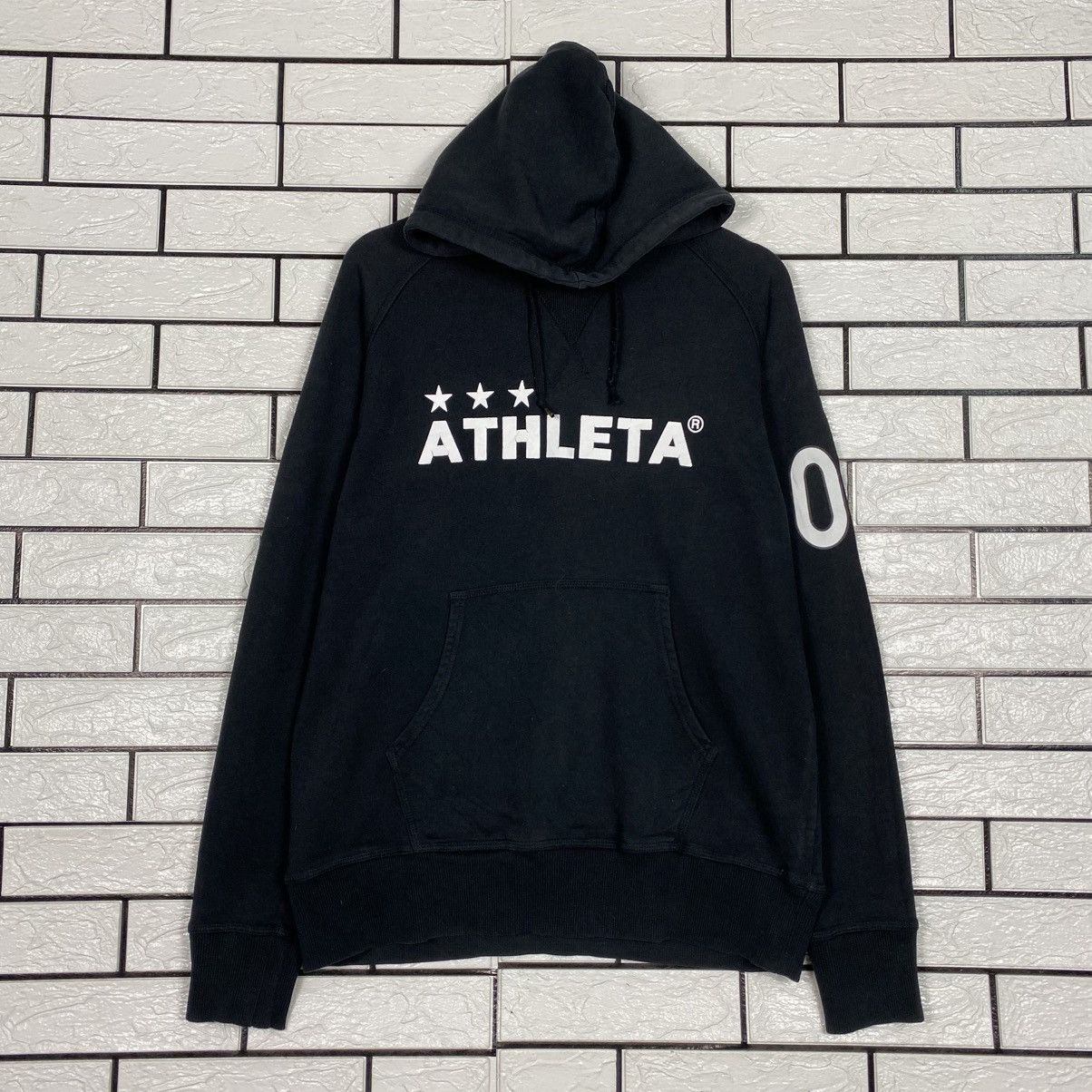 Japanese Brand 📌Vintage Hoodie Pull Over Athleta Big Logo Size US L / EU 52-54 / 3 - 2 Thumbnail