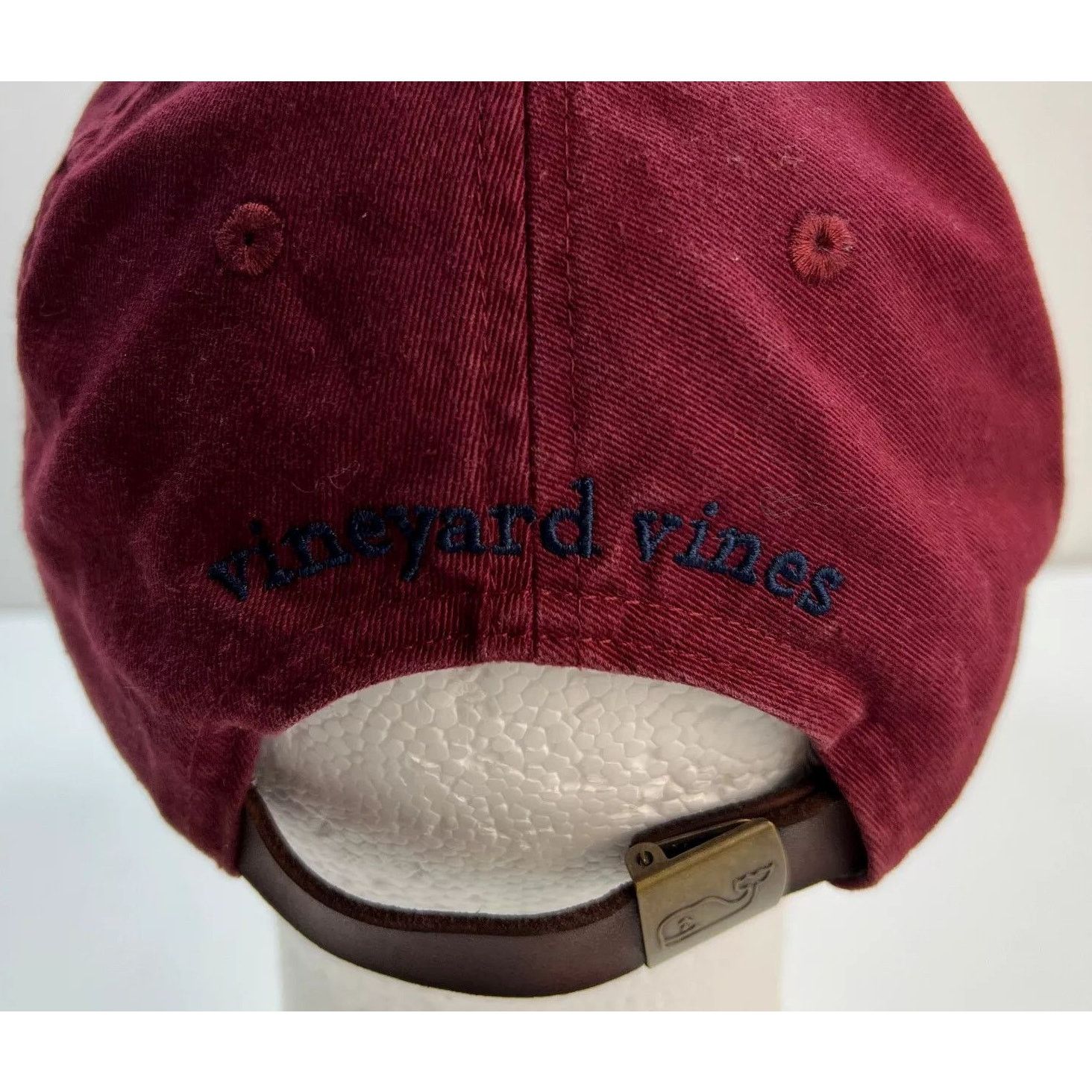 Vineyard Vines VINEYARD VINES Red Burgundy Logo Strap Back Dad Hat Preppy Size ONE SIZE - 4 Thumbnail