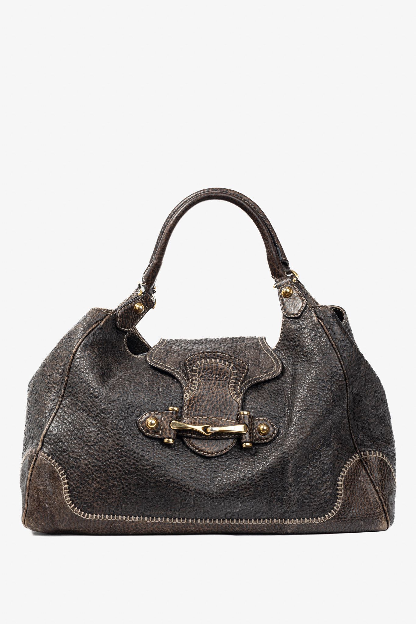Gucci Gucci New Pelham Brown Guccissima Leather Large Shoulder Bag Size ONE SIZE - 1 Thumbnail