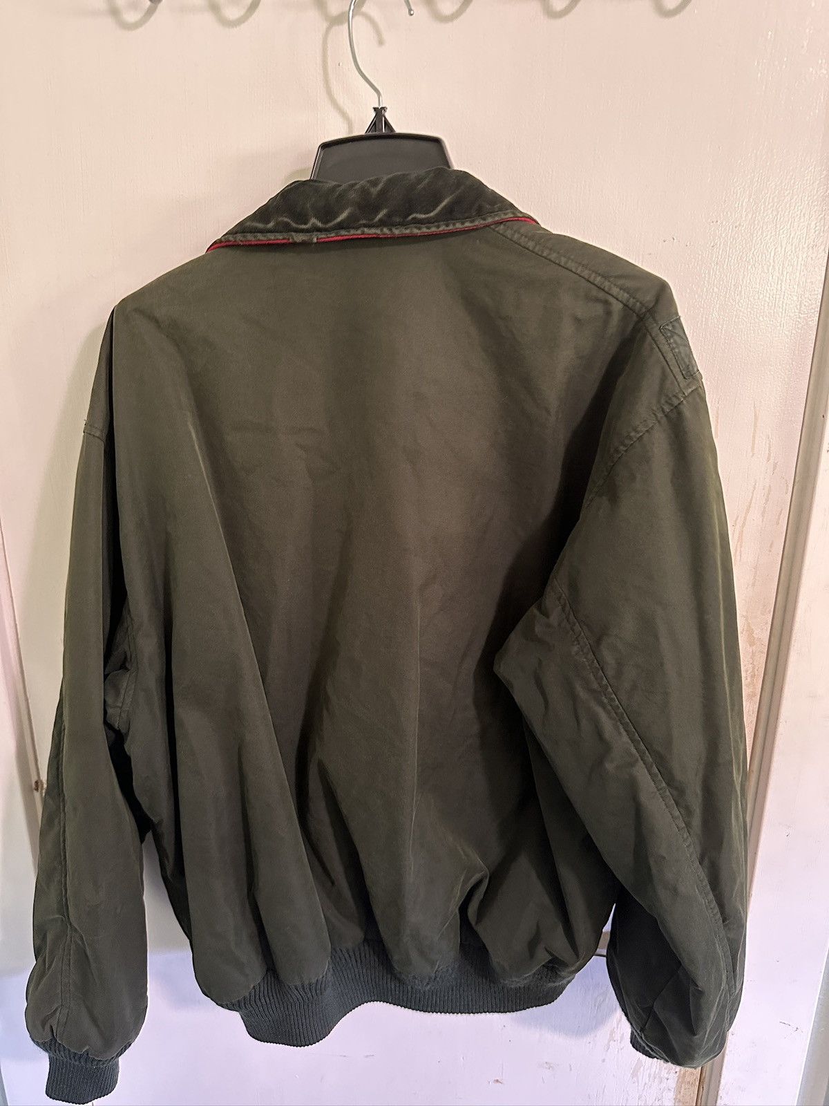 Faconnable Olive Green Bomber Jacket Size US L / EU 52-54 / 3 - 2 Thumbnail