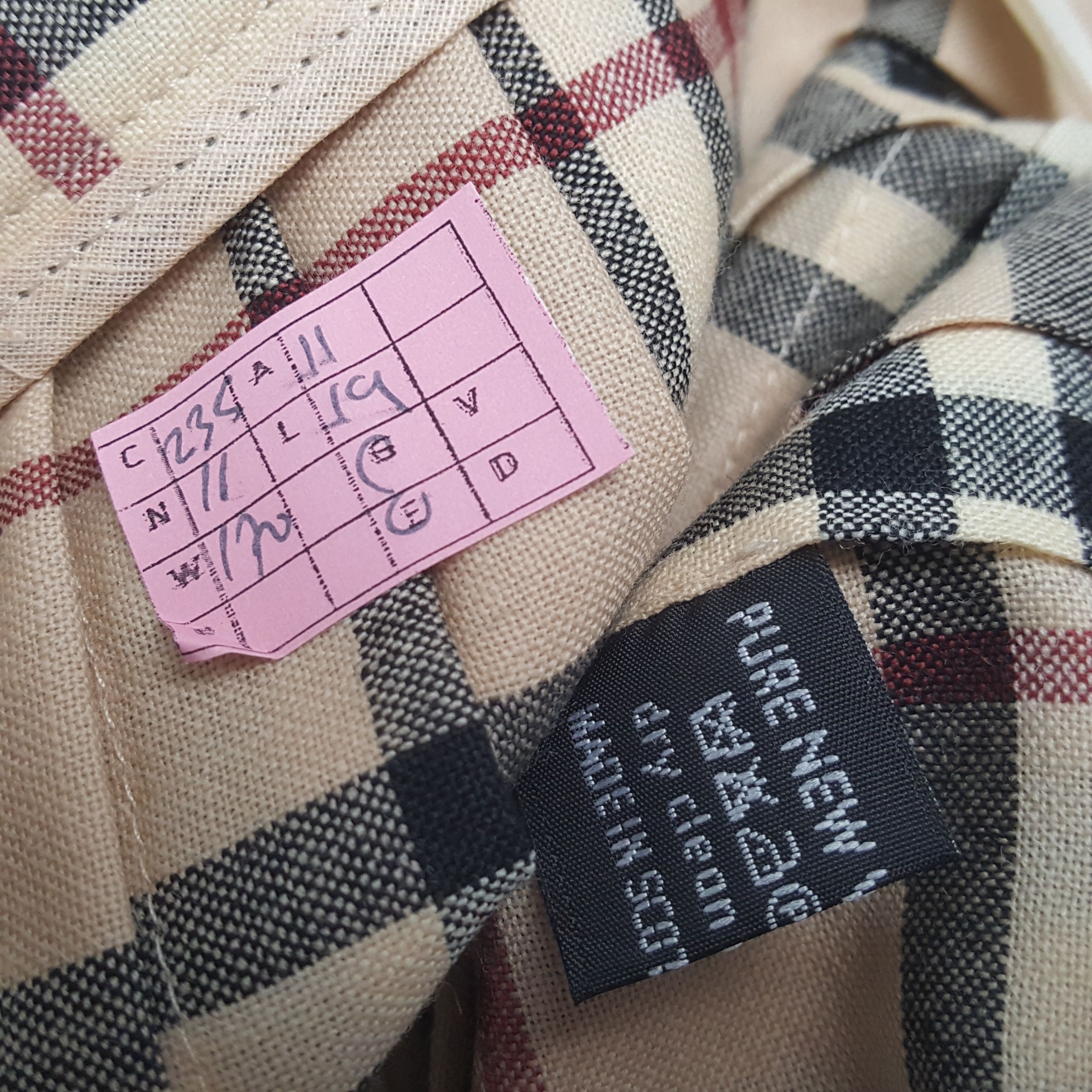 Burberry × Vintage BURBERRY LONDON Luxury Brand Nova Check Design Skirt Size 22" - 7 Thumbnail