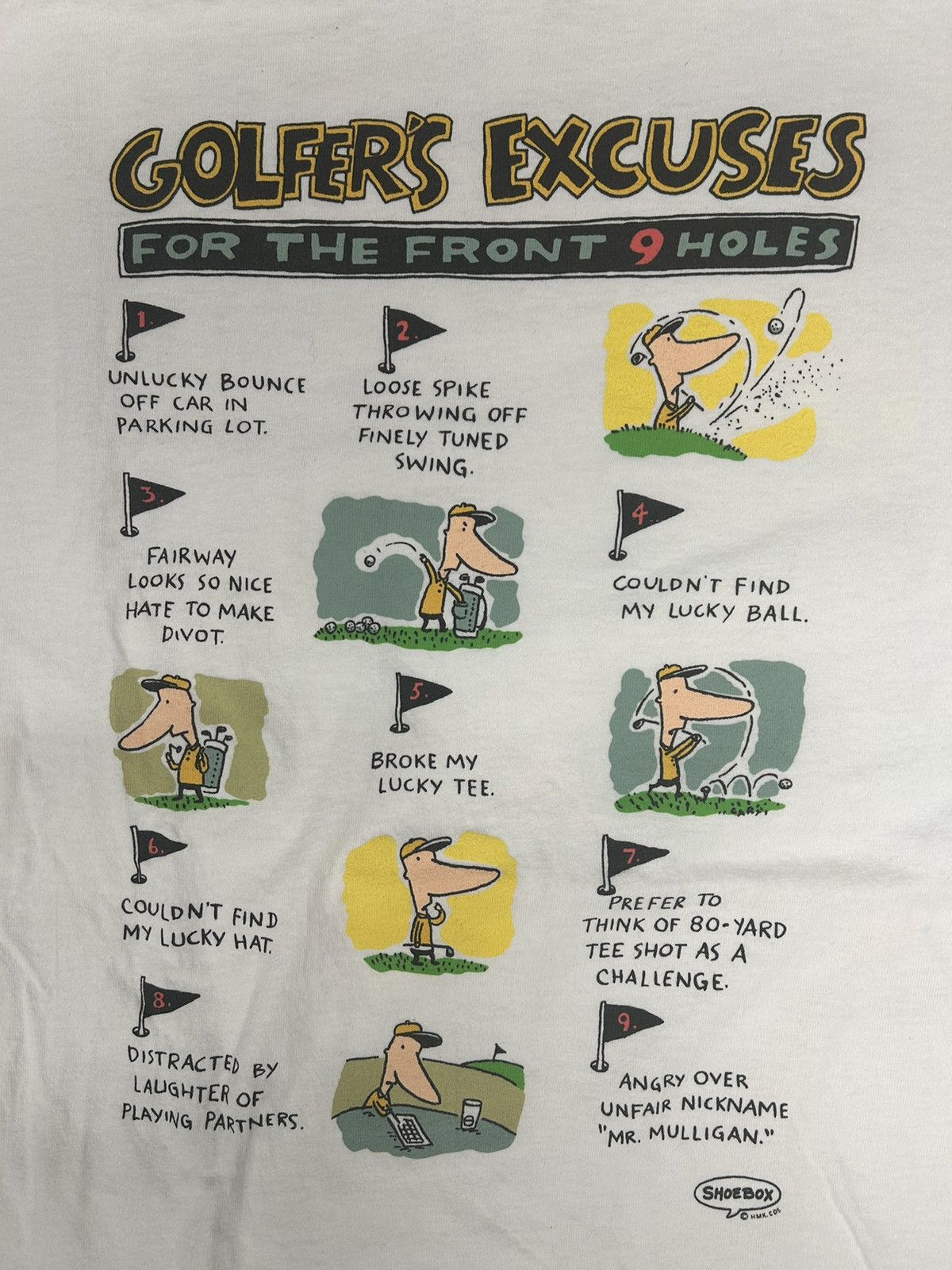 Vintage Crazy Vintage 90s Essential Golf Excuses Humor Tee Shirt Size US XL / EU 56 / 4 - 2 Thumbnail