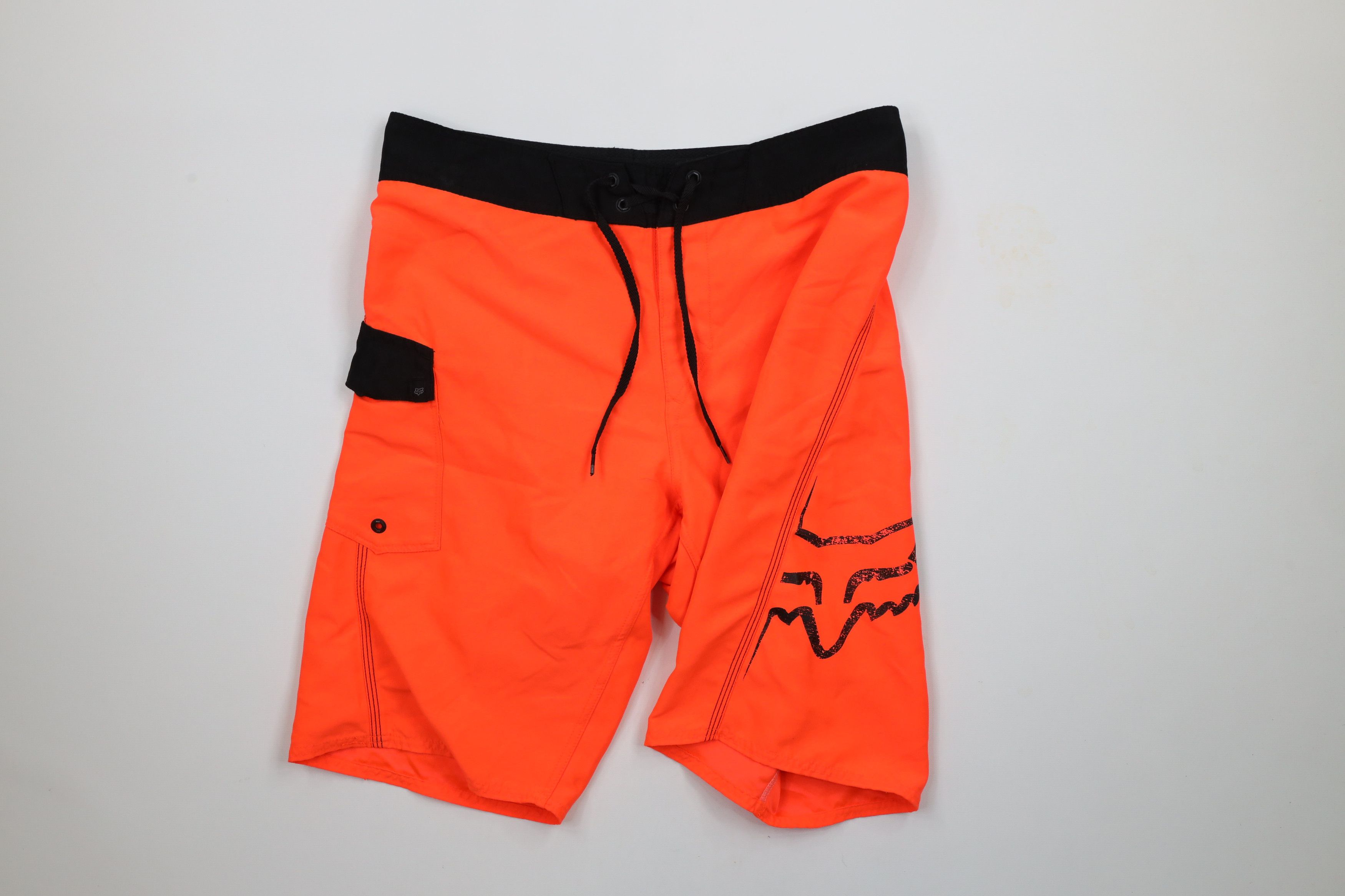 Fox Racing × Vintage Vintage Fox Racing Big Logo Swim Board Shorts Blaze Orange Size US 30 / EU 46 - 1 Thumbnail