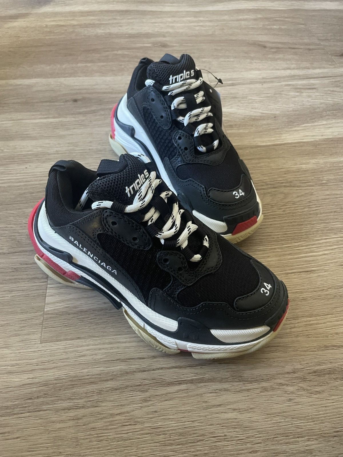 Balenciaga TRIPLE S SNEAKER IN BLACK Size US 4 / IT 34 - 2 Thumbnail