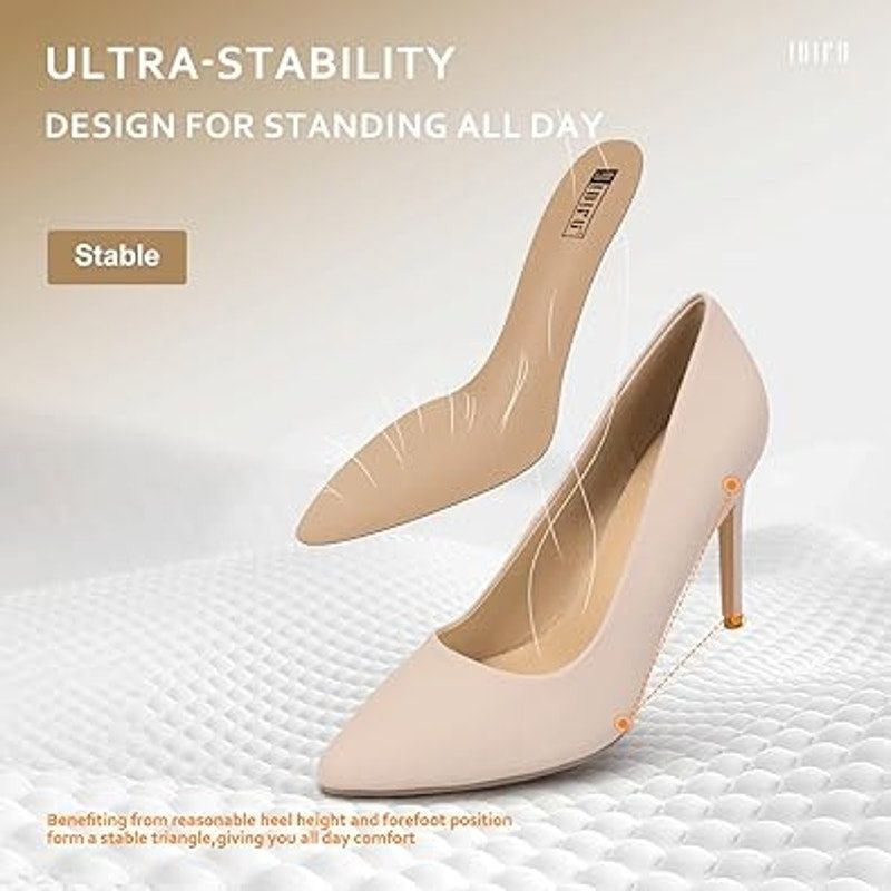 Other Idifu Women's Size 6.5 Tan 4" Heel Pointy Pumps Shoes Size US 6.5 / IT 36.5 - 5 Thumbnail