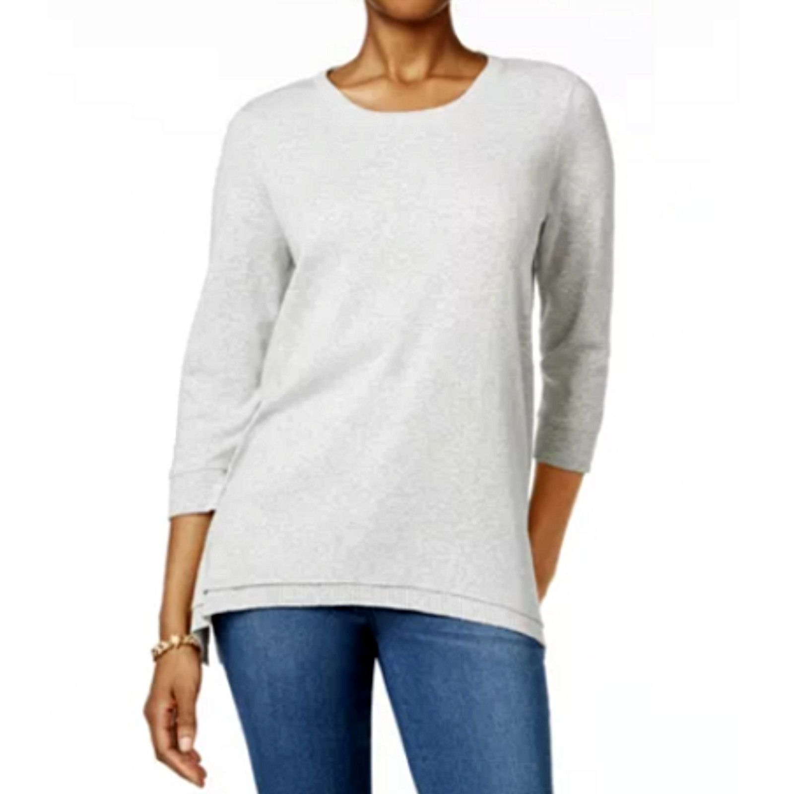 Other Style & Co Lounge Heather BridgeHem Pullover Sweater LARGE Size L / US 10 / IT 46 - 1 Thumbnail