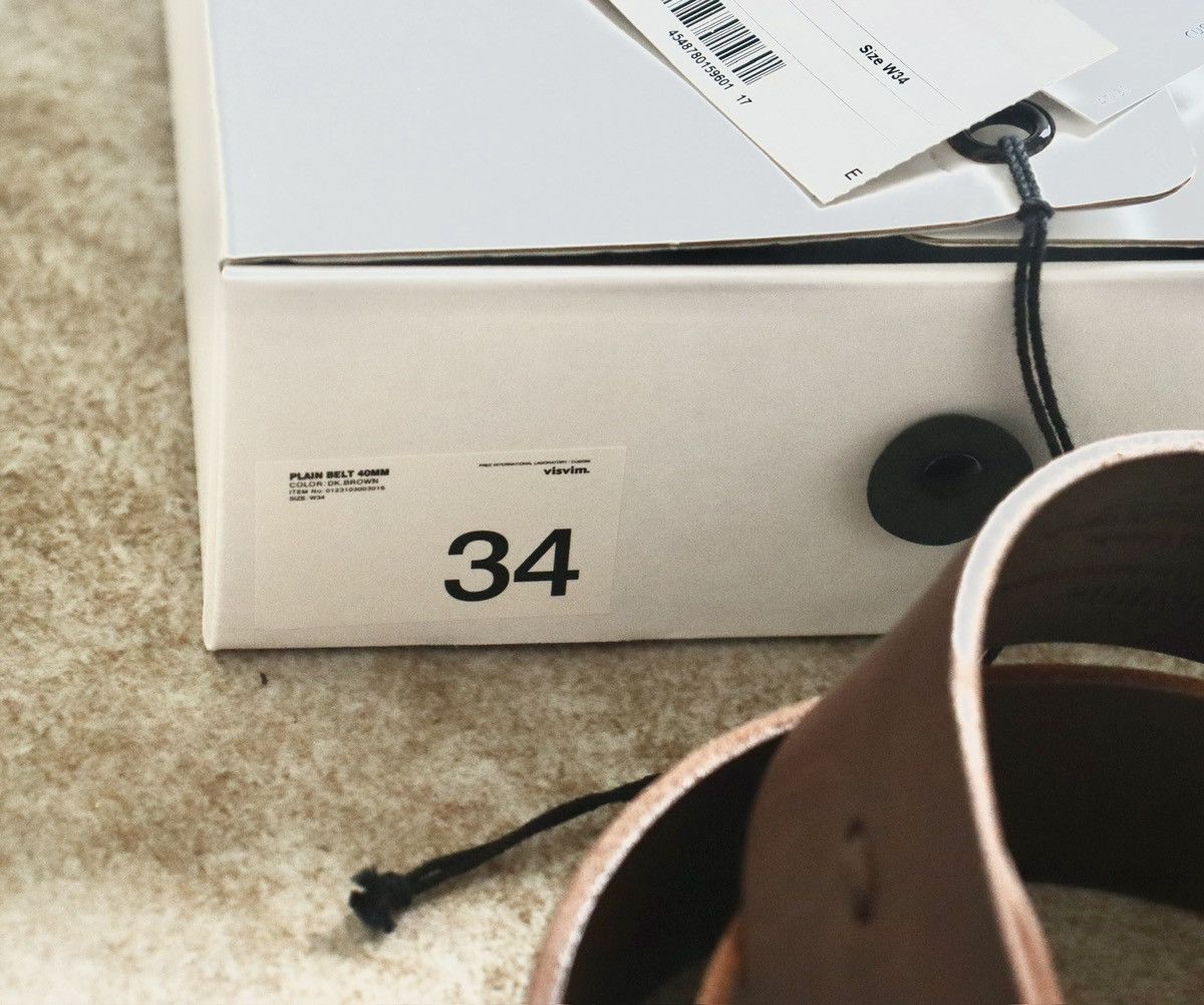 Visvim Visvim 23ss Plain Belt 40mm ，W34 Dk.brown Size ONE SIZE - 5 Thumbnail