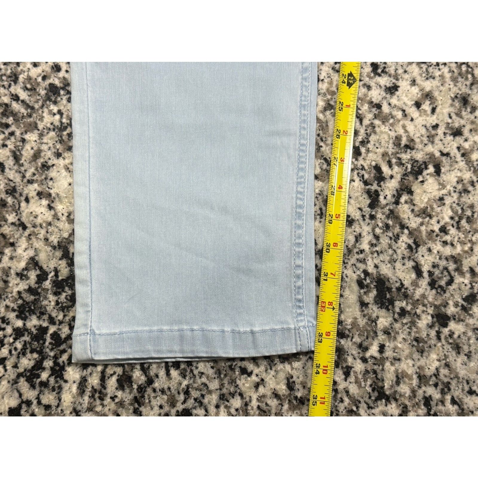Denime Mugsy Jeans Straight 40x33.5 Lightest Blue Denim Regular Stretch Men 5-Pocket Zipper Button NM NWOT Size US 40 / EU 56 - 2 Thumbnail