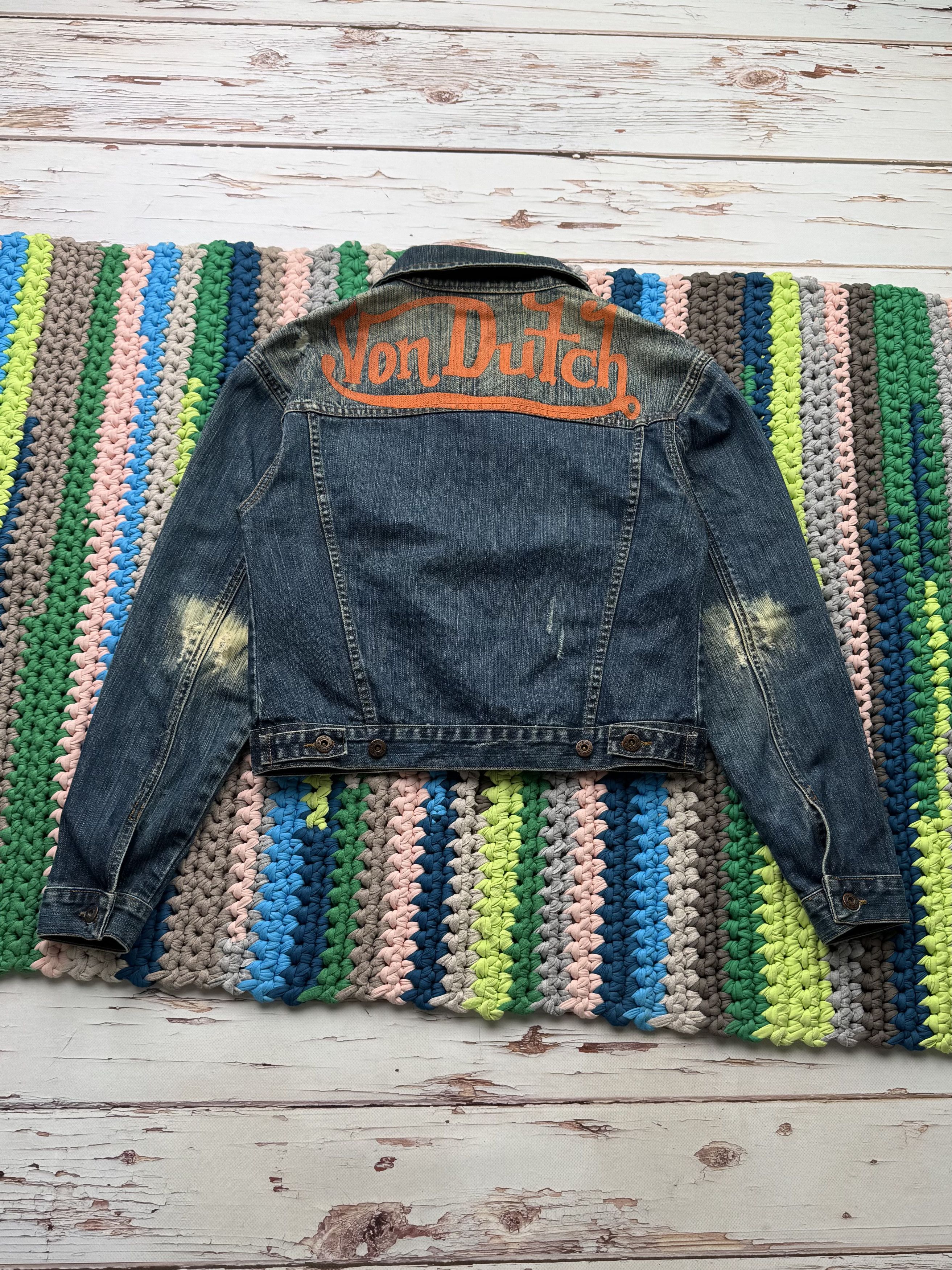 Von Dutch Von Dutch Vintage Cropped Denim Jacket (D10) Size M / US 6-8 / IT 42-44 - 1 Thumbnail