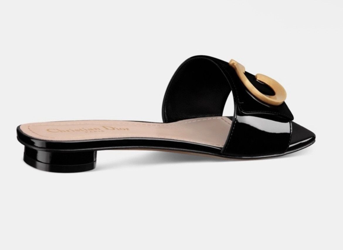 Dior Dior C'EST DIOR SLIDE Black Patent Calfskin size 37.5 Size US 7.5 / IT 37.5 - 3 Thumbnail