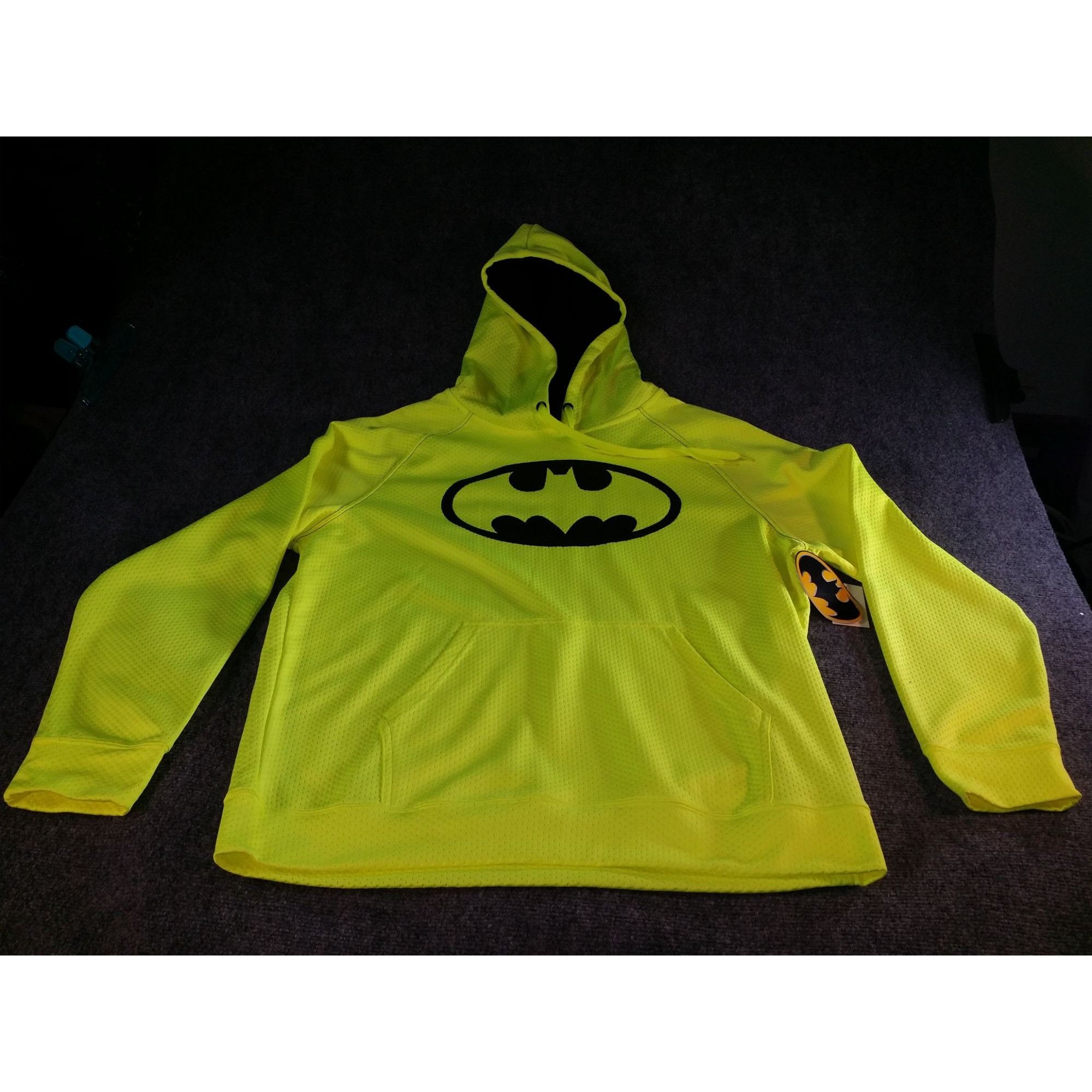 DC Comics Batman DC Comics Thermal Fleece Hoodies Men Sz L Acid Yellow Size US L / EU 52-54 / 3 - 1 Thumbnail