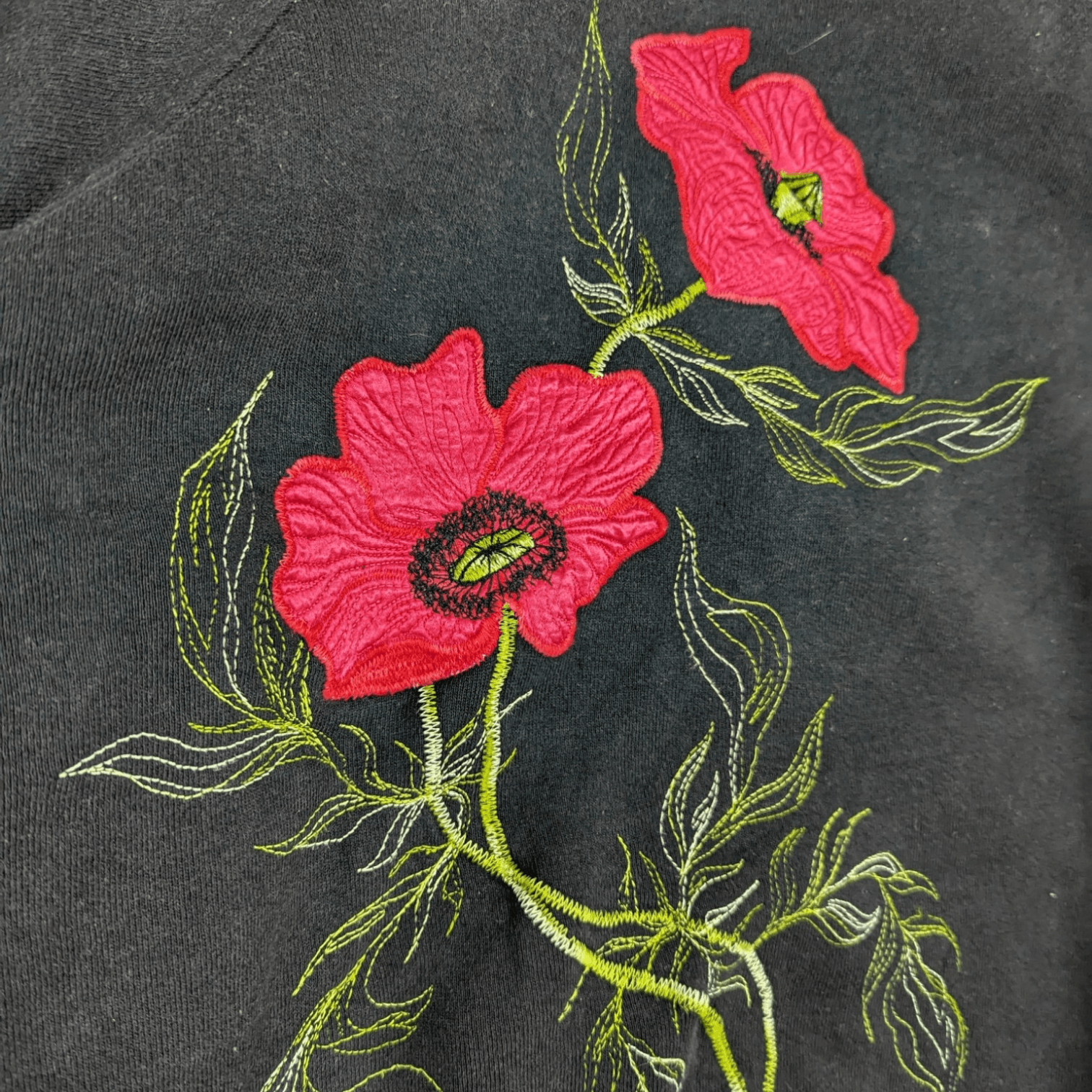 Vintage Vintage 90's SCREEN STARS Flower Embroidery Sweatshirt Size M / US 6-8 / IT 42-44 - 6 Thumbnail