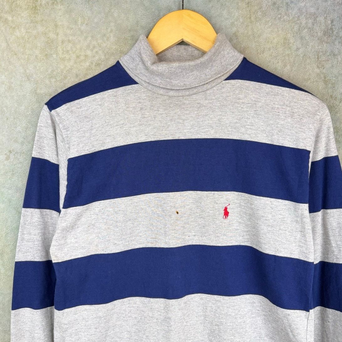Polo Ralph Lauren × Vintage VTG 90s Polo Ralph Lauren Turtleneck Youth Sz L Striped Size L / US 10 / IT 46 - 2 Thumbnail
