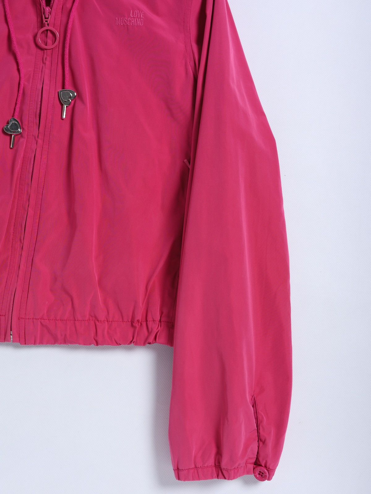 Love Moschino Love Moschino Nylon Crop Jacket Pink Size L / US 10 / IT 46 - 2 Thumbnail
