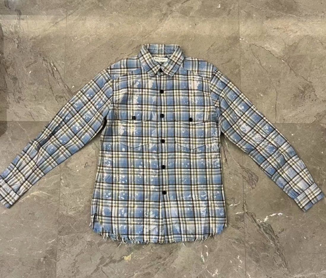 Saint Laurent Paris Saint Laurent Paris by Hedi 16SS Runway Distressed Shirt-25 Size US S / EU 44-46 / 1 - 1 Thumbnail
