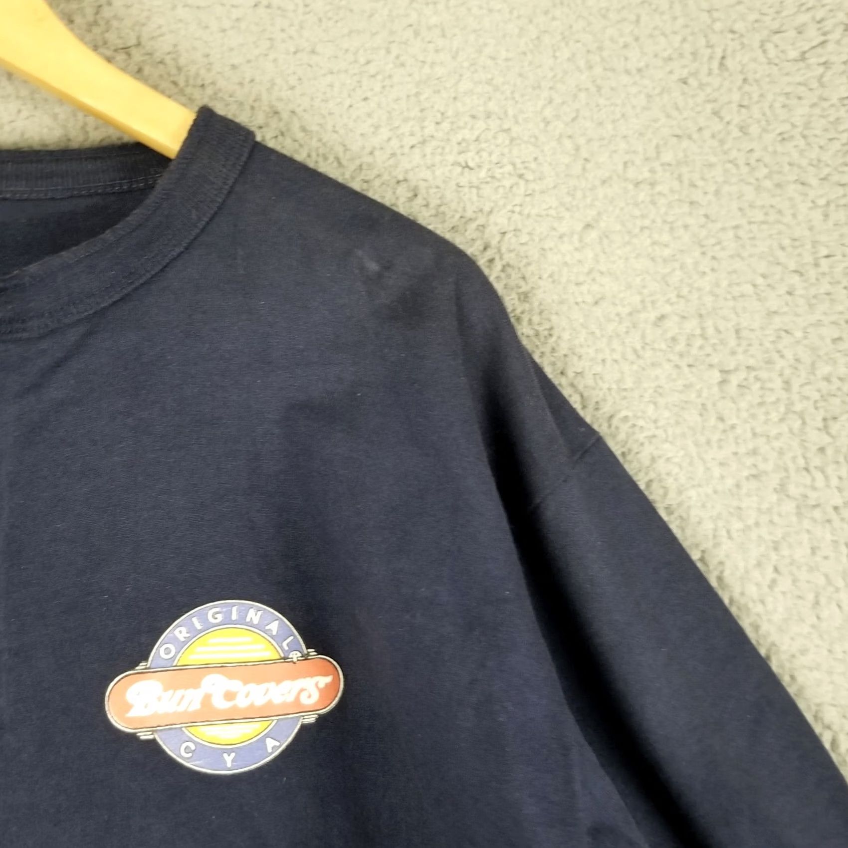 Vintage Vintage Vintage Shirt Large Blue Henley Long Sleeve Graphic Tee 50s 60s 70s 80s 90s Motorcycle Logo Mens Regular T-Shirt Cotton 100% Size US L / EU 52-54 / 3 - 3 Thumbnail