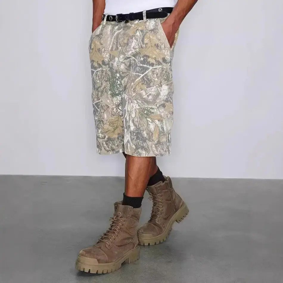 Japanese Brand Retro camouflage printed denim shorts Size US 32 / EU 48 - 3 Thumbnail