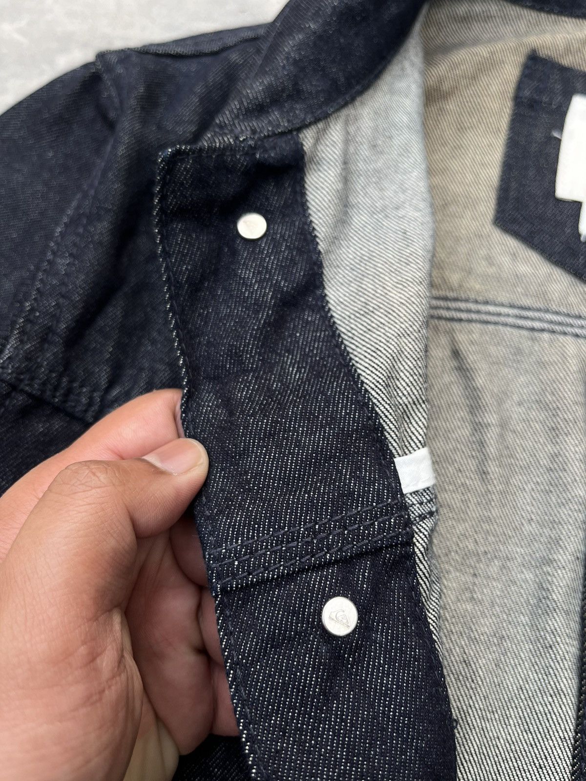 Quiksilver × Vintage VINTAGE RAW QUICKSILVER DENIM JACKET Size US XXS / EU 40 - 5 Thumbnail