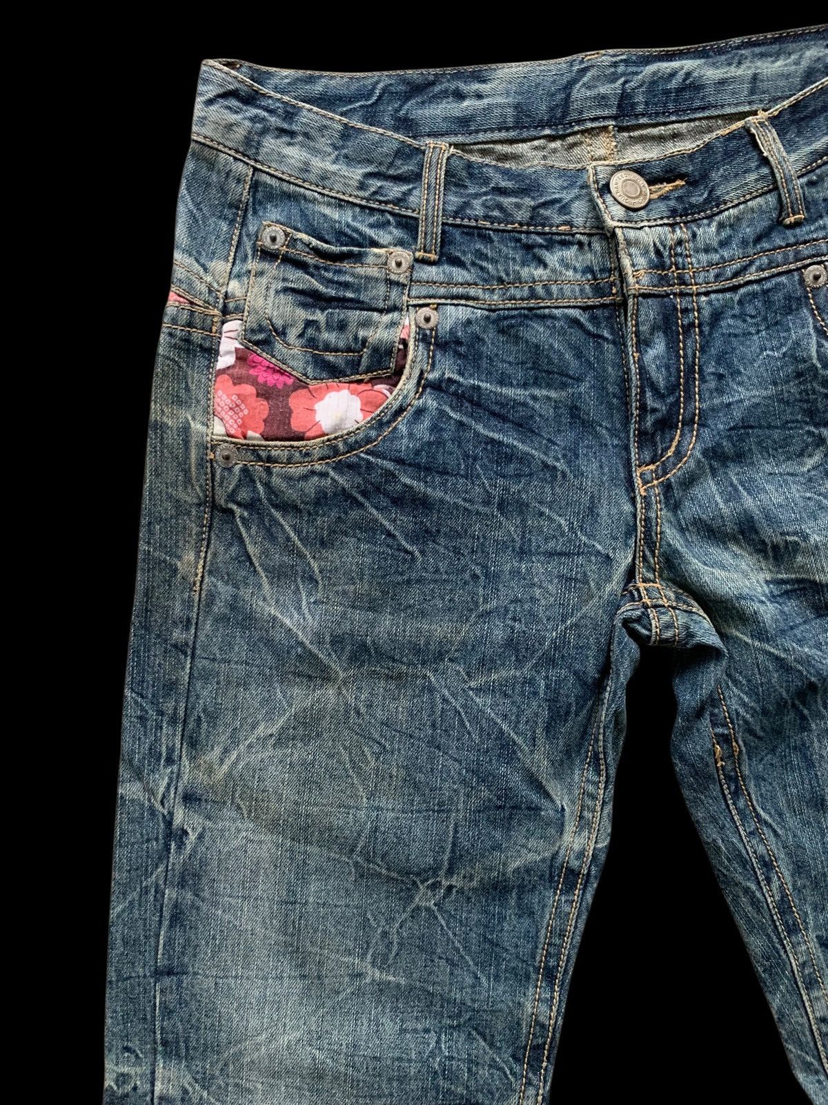Japanese Brand × Kapital Vintage Denim Floral Japanese Style Distressed Jeans Size 32" / US 10 / IT 46 - 2 Thumbnail