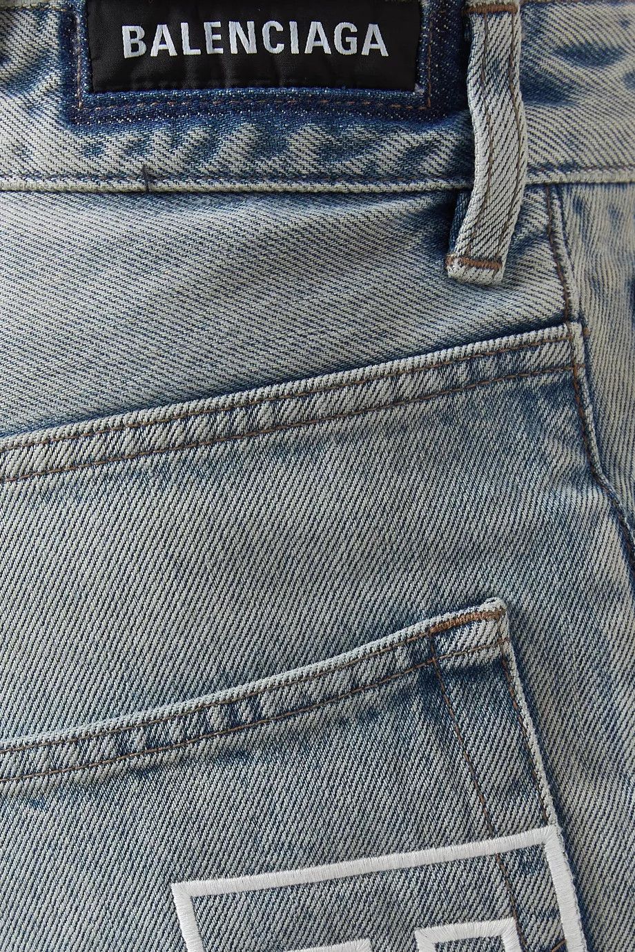 Balenciaga o1la1rc1a0824 Outline Logo Baggy Pants in Dirty Blue Size US 41 - 3 Thumbnail