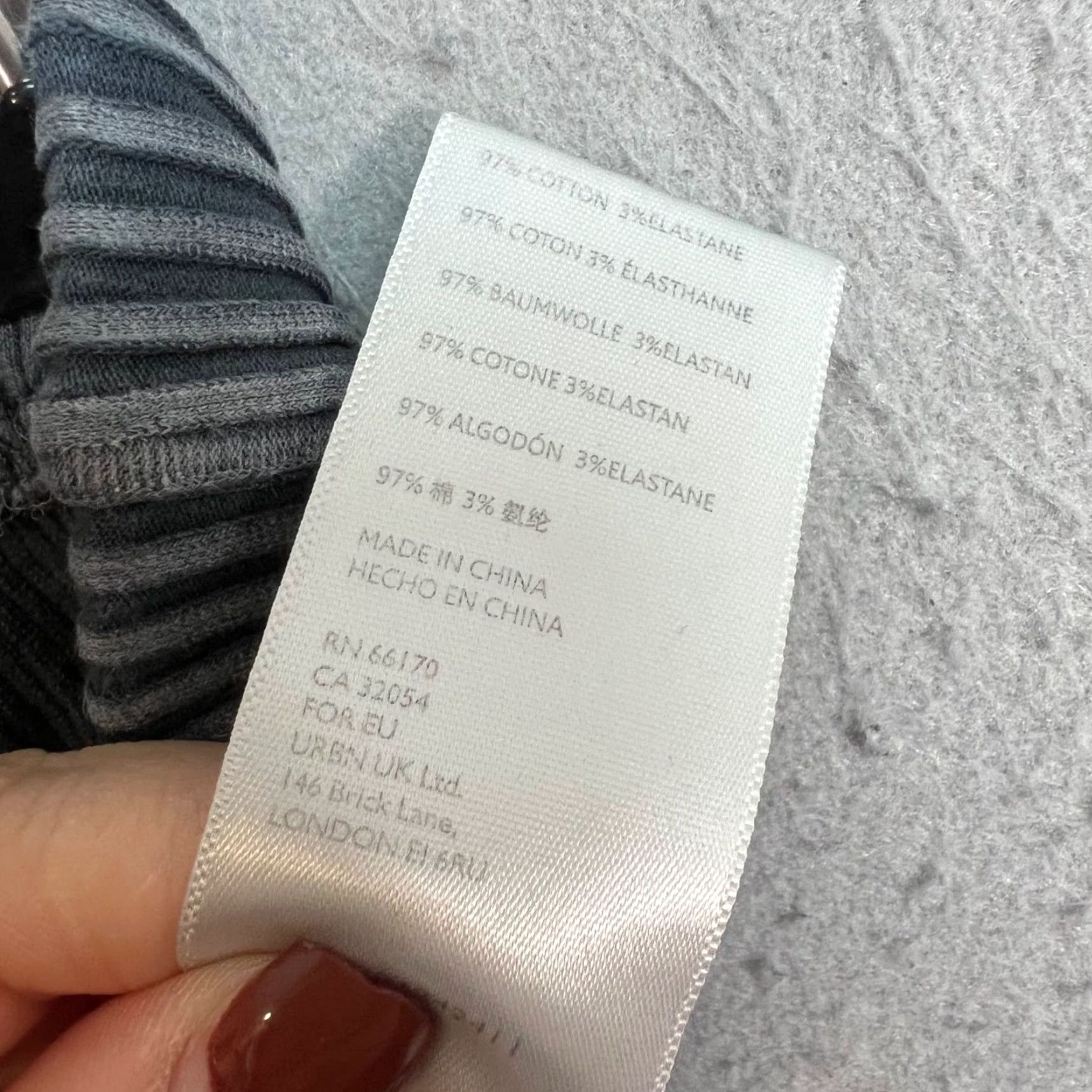 Urban Outfitters VINTAGE Urban Outfitters Womens Small Ribbed Gray Flared Leggings Cotton Blend Stretchy Size 28" / US 6 / IT 42 - 4 Thumbnail
