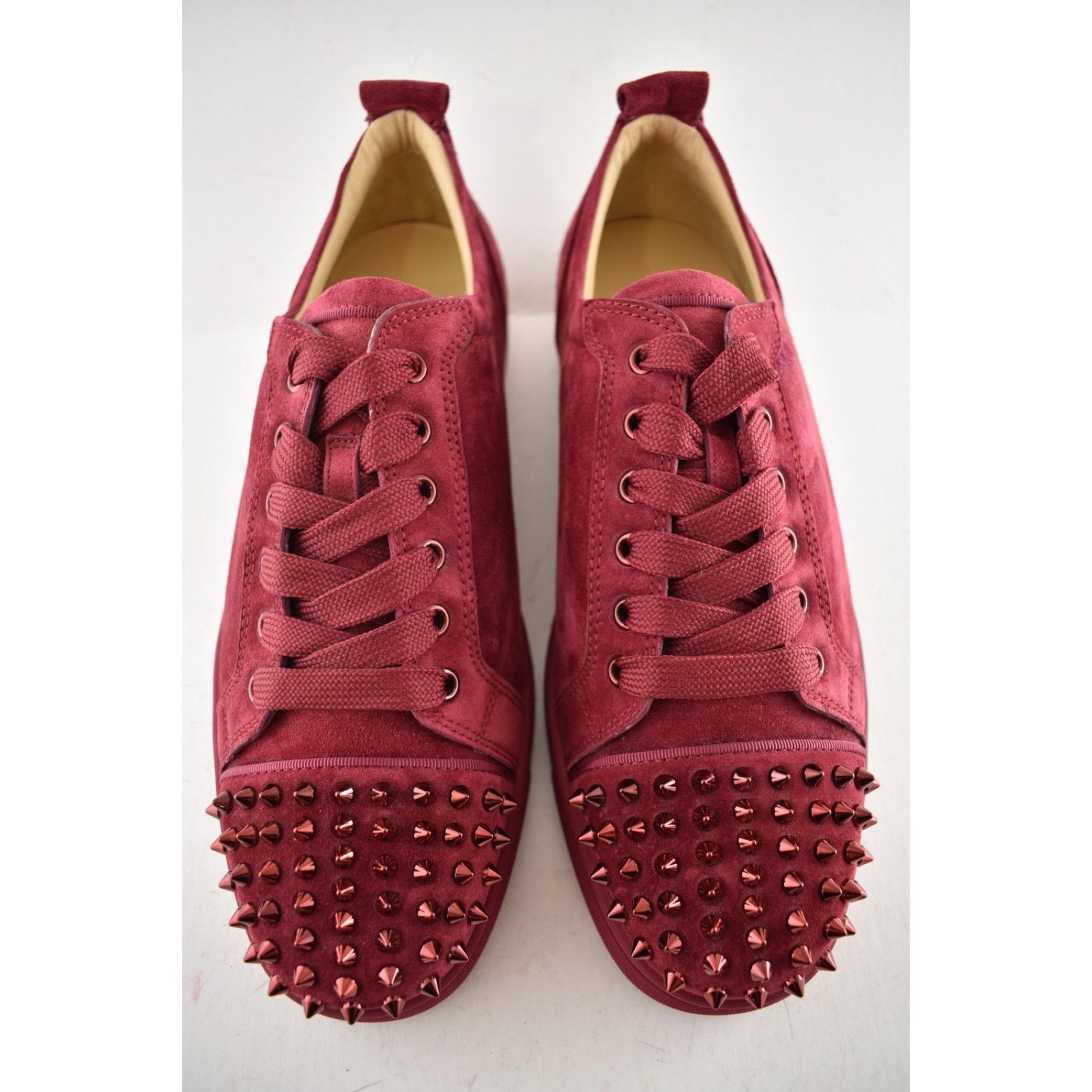 Christian Louboutin Christian Louboutin Louis Junior Spikes Flat Sanguine Red Size US 11 / EU 44 - 5 Thumbnail