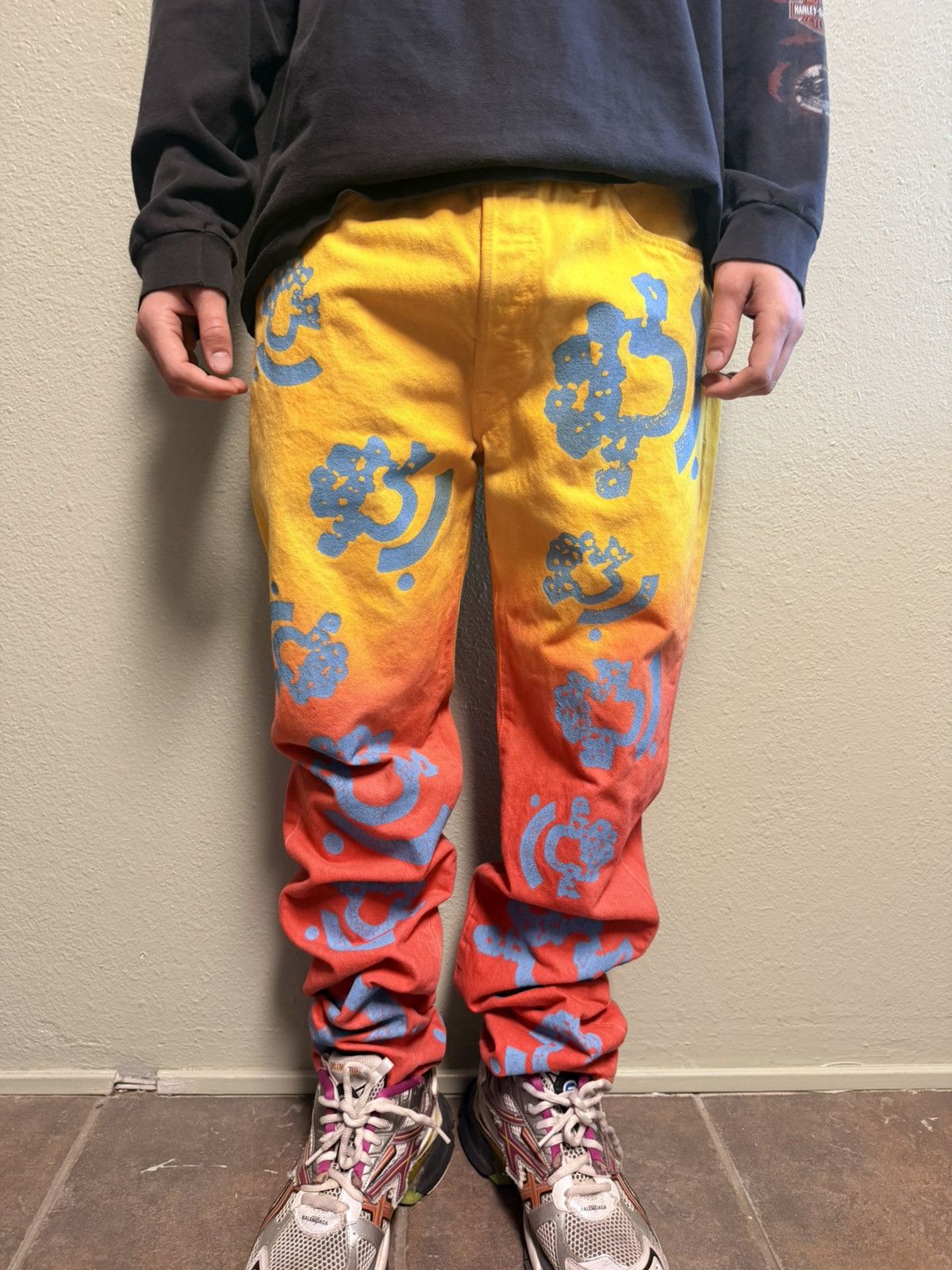 (B).Stroy × DENIM TEARS Bstroy x Denim Tears Multicolor Two tone Jeans Size US 34 / EU 50 - 1 Thumbnail