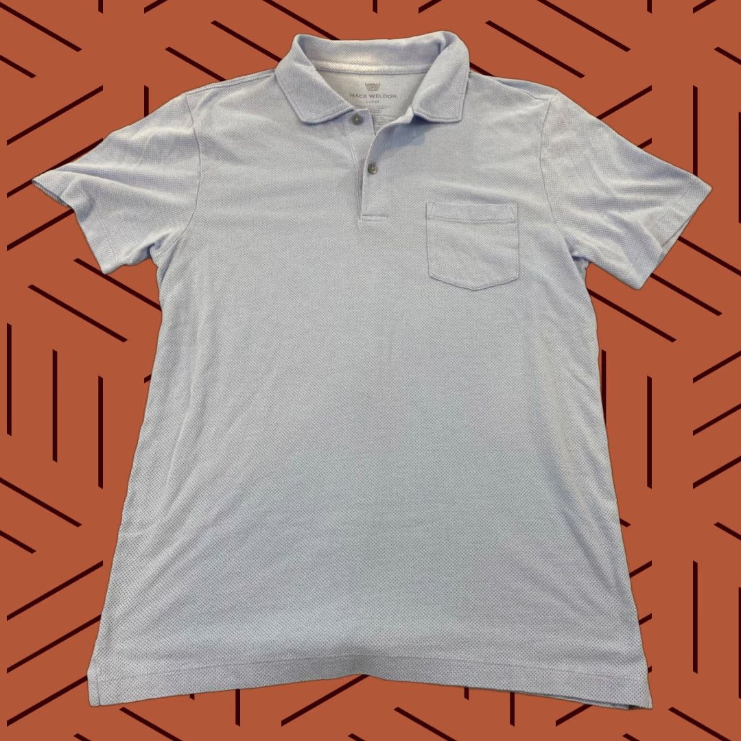 Vintage Mack Weldon Polo Mens Large Light Blue Golf Shirt Short Sleeve Collared Pocket Size US L / EU 52-54 / 3 - 1 Thumbnail