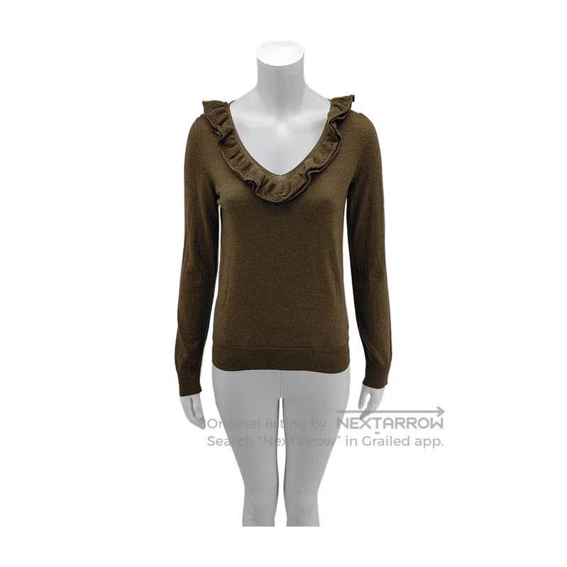 Louis Vuitton Brown Wool Long Sleeve Sweater .