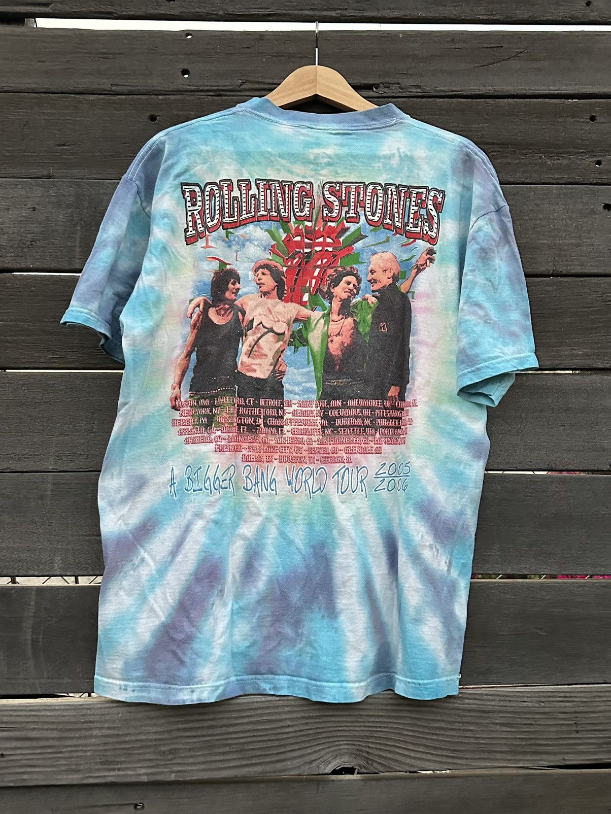 Band Tees Vintage Rolling Stones A Bigger Bang Tye-Dye T-shirt Size US XL / EU 56 / 4 - 5 Thumbnail
