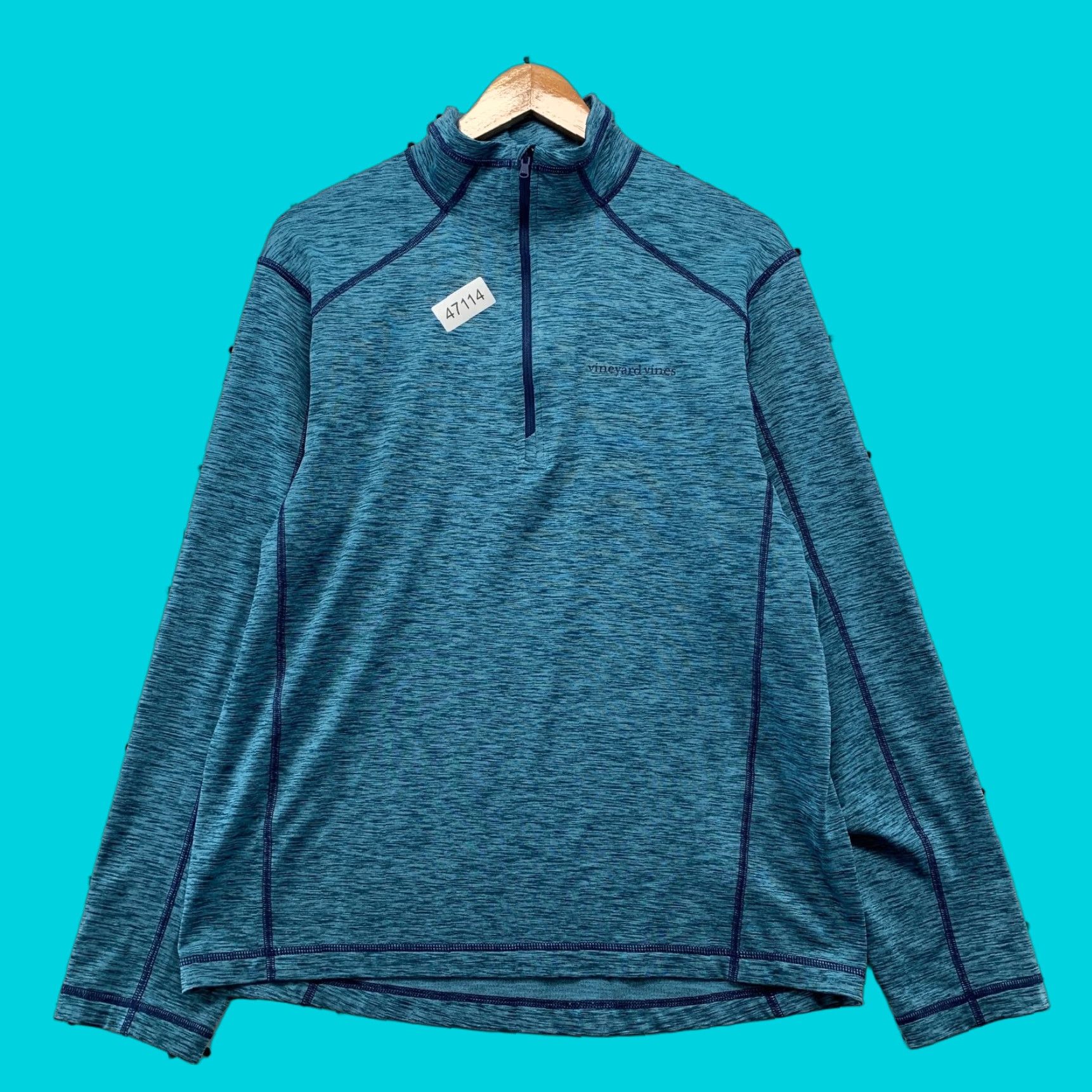 Vineyard Vines Vineyard Vines Performance Pullover 1/4 Zip Mens Small Blue Sankaty Long Sleeve Shirt Size US S / EU 44-46 / 1 - 1 Thumbnail