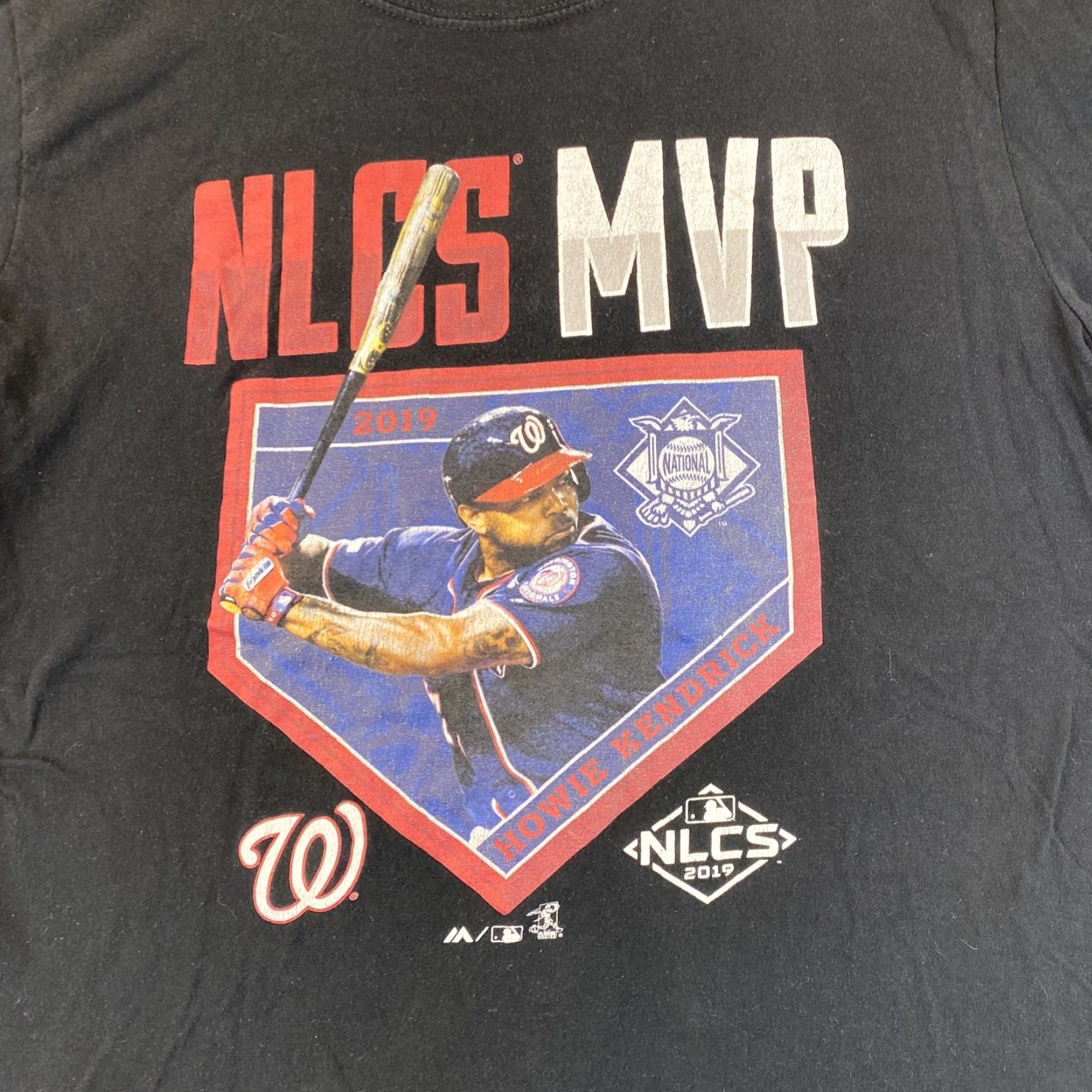 Vintage Majestic Howie Kendrick Finals MVP T-Shirt Cotton Men's Tee S Black Logo Crew Neck Short Sleeve 74-25 Size US S / EU 44-46 / 1 - 2 Thumbnail