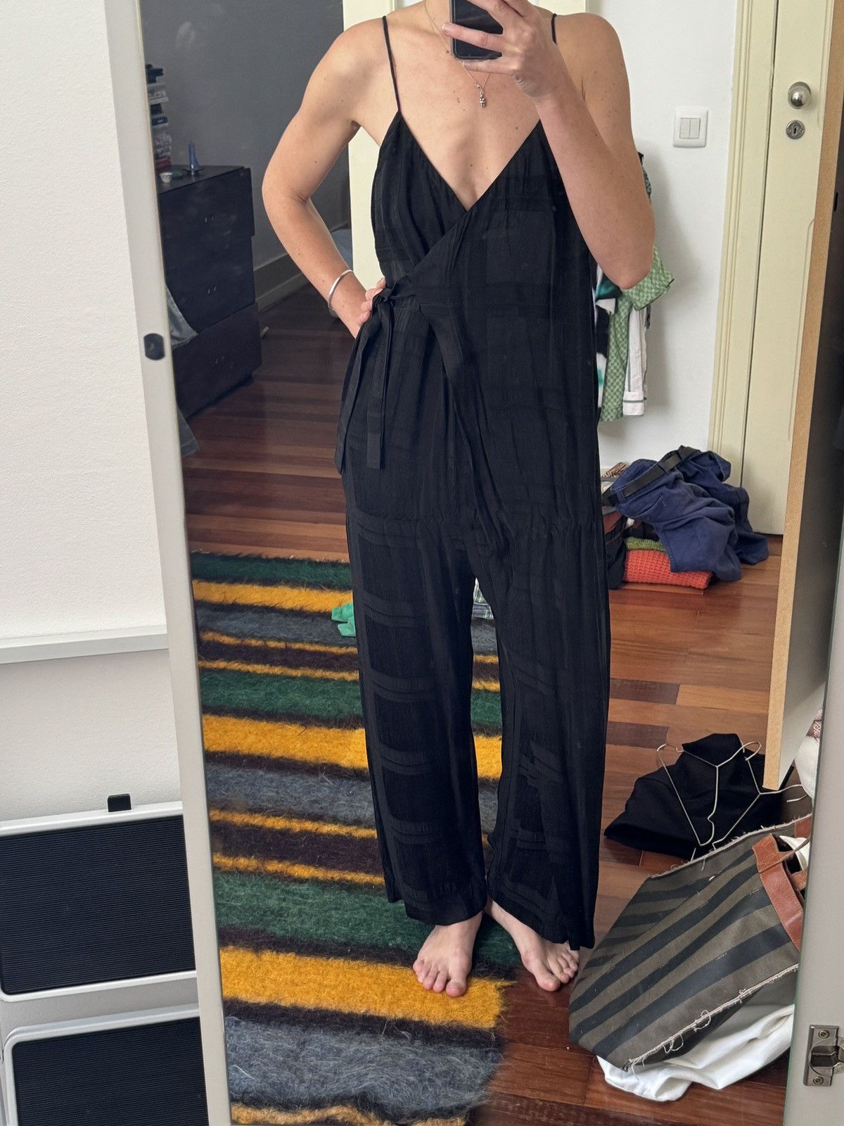 Mara Hoffman Mara Hoffmann Structured asymmetrical black jumpsuit Size 27" / US 4 / IT 40 - 2 Thumbnail