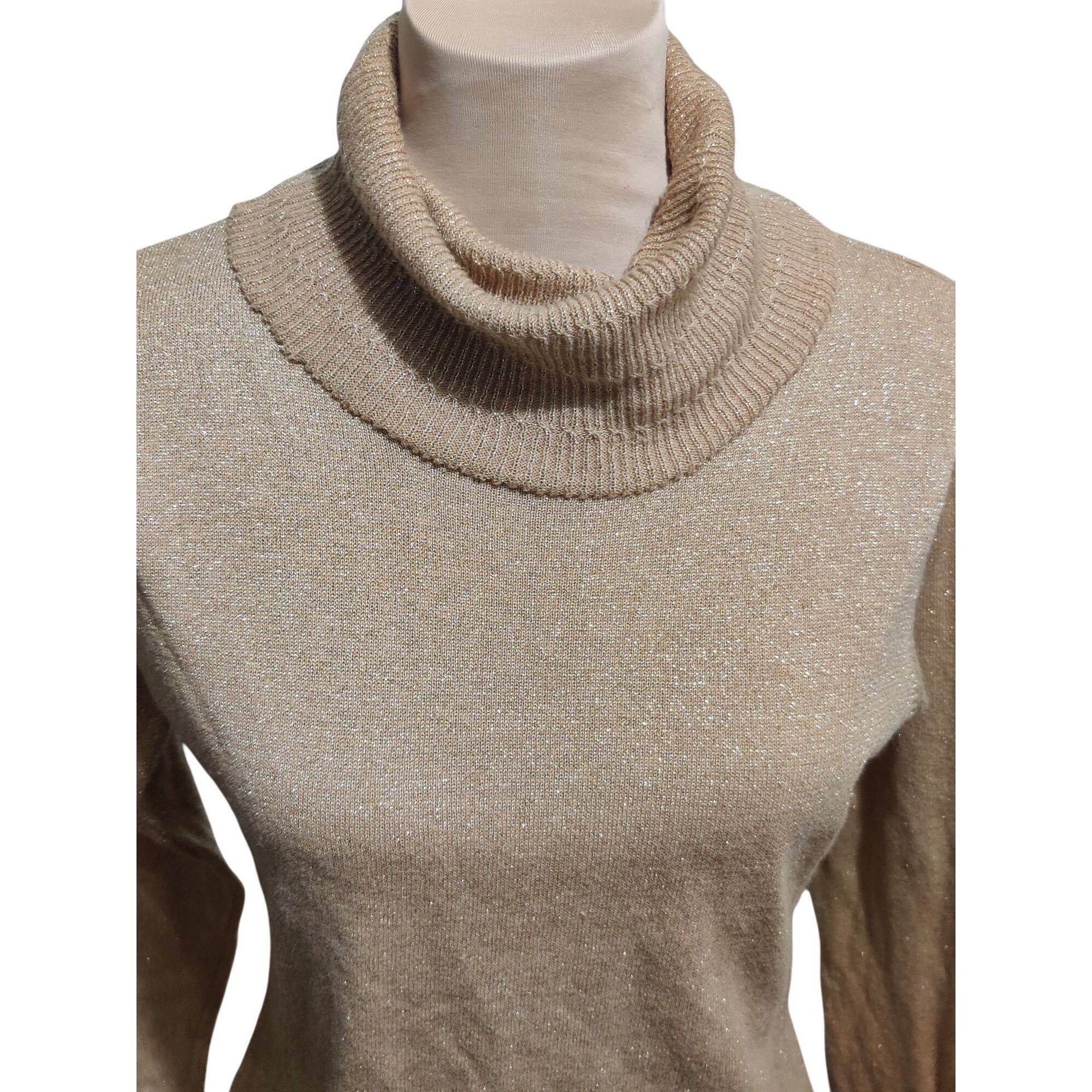 Vintage Kathie Lee Collection M Womens Sweater Gold Vintage Metallic Size M / US 6-8 / IT 42-44 - 2 Thumbnail