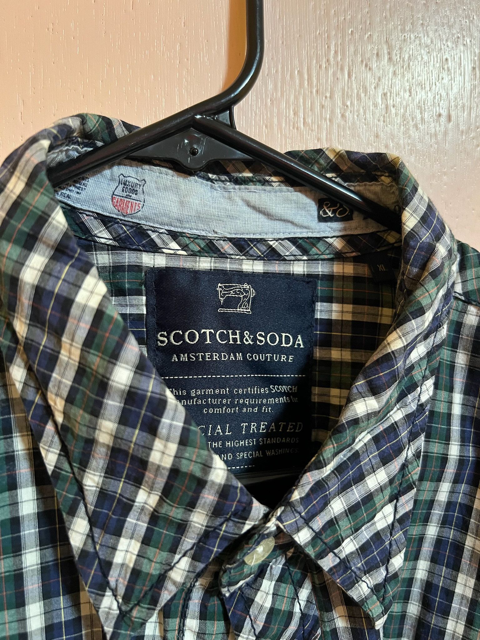 Scotch & Soda Plaid Button Up Size US XL / EU 56 / 4 - 1 Thumbnail