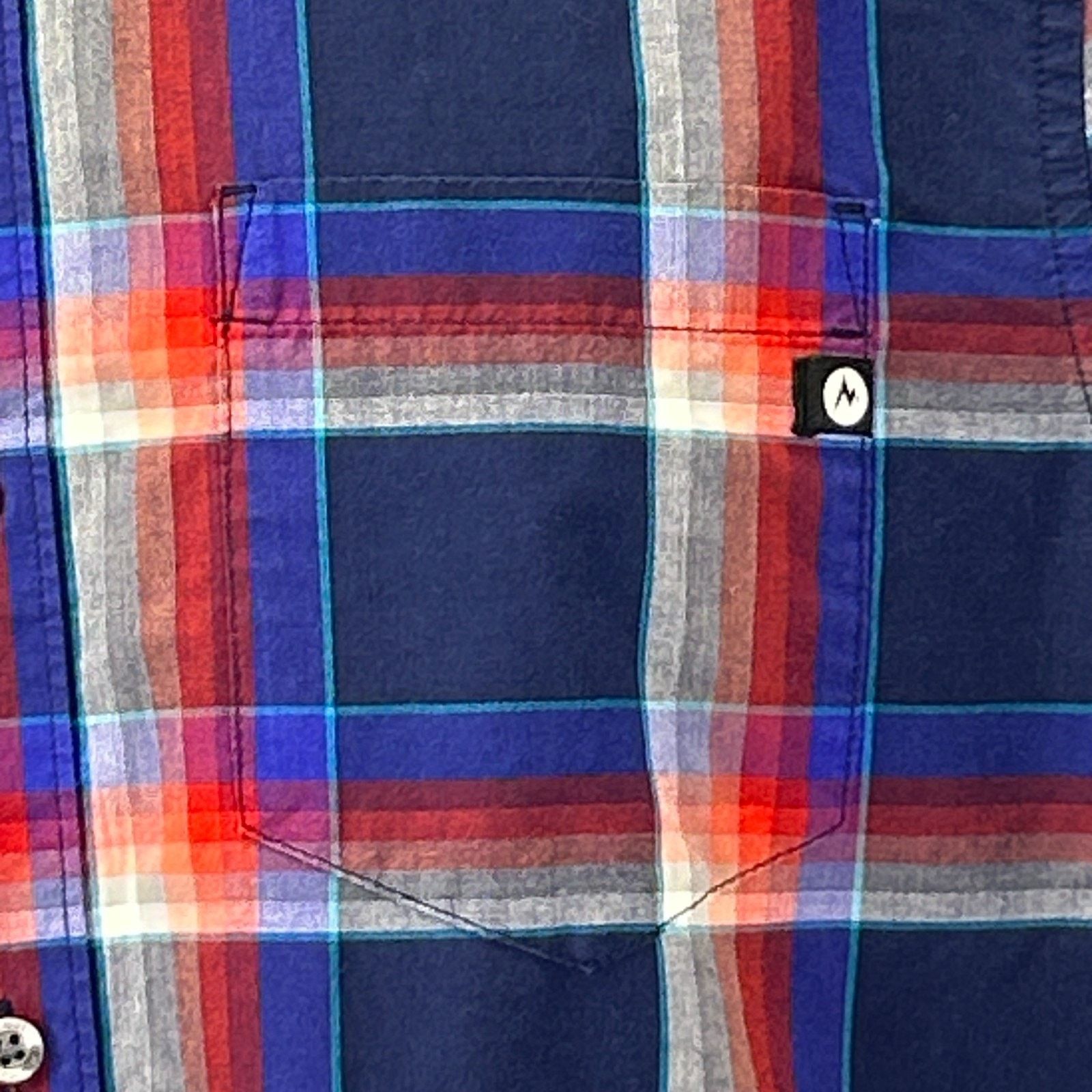 Marmot Marmot Button Front Shirt Blue Plaid Shilla Peru Inspired M Size US M / EU 48-50 / 2 - 4 Thumbnail