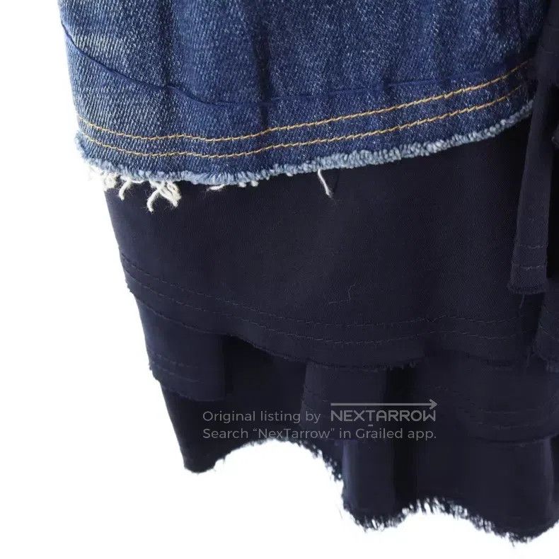 Comme des Garcons Comme des Garcons size S Blue vintage fishtail denim skirt Size 23" - 4 Thumbnail