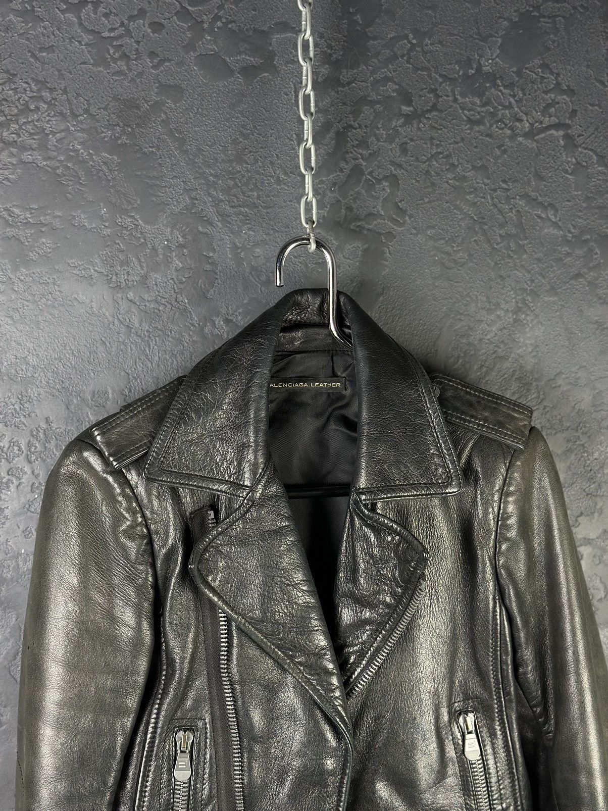 Balenciaga Balenciaga Vintage Biker Leather Jacket Size S / US 4 / IT 40 - 2 Thumbnail