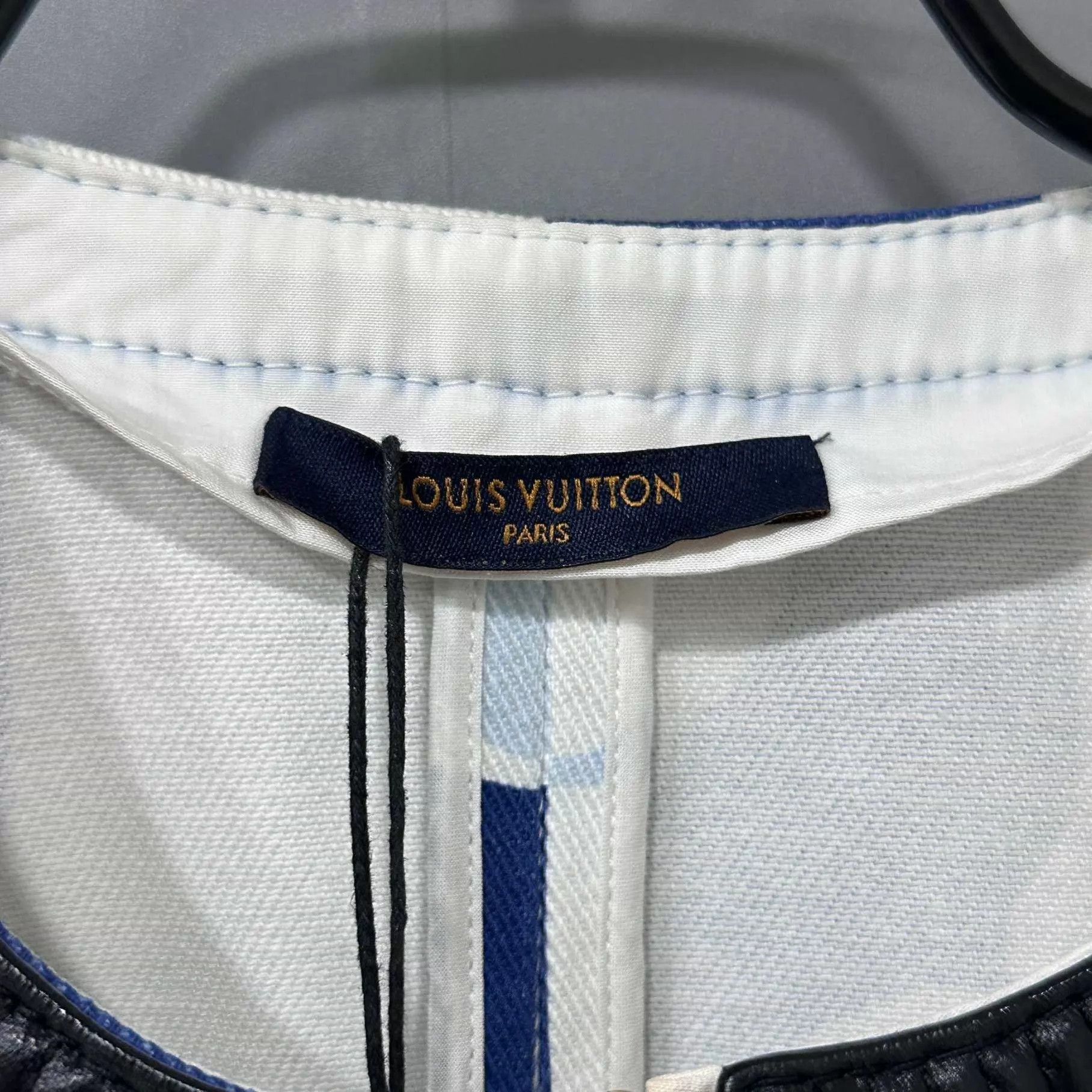 Louis Vuitton LV blue and white Monogram stripe 98 New 34 dress Size XS / US 0-2 / IT 36-38 - 4 Thumbnail