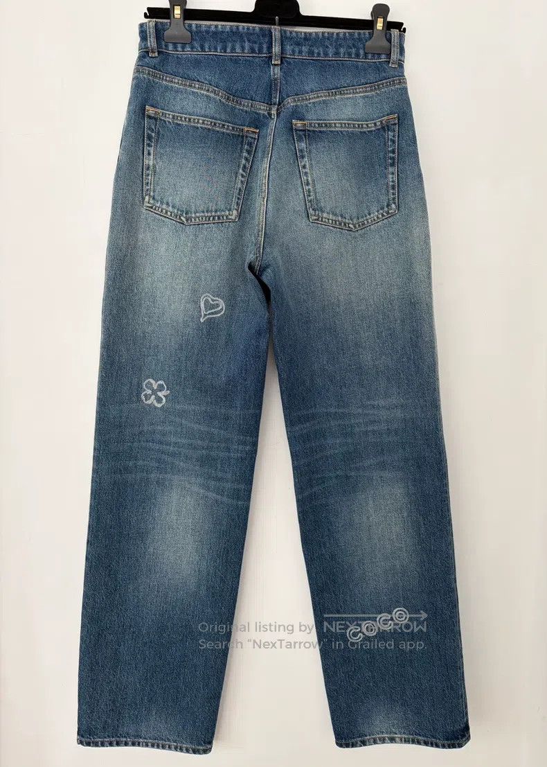 Chanel Chanel Autumn and winter love embroidery graffiti blue str Size 25" / US 0 / IT 36 - 2 Thumbnail